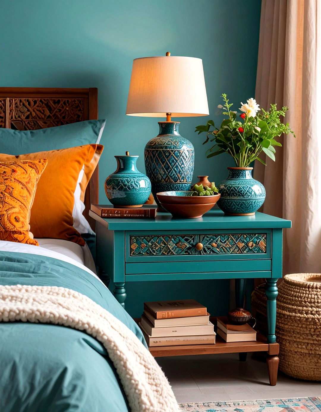 Artistic Ceramics Showcase - 24 Nightstand Decor Ideas