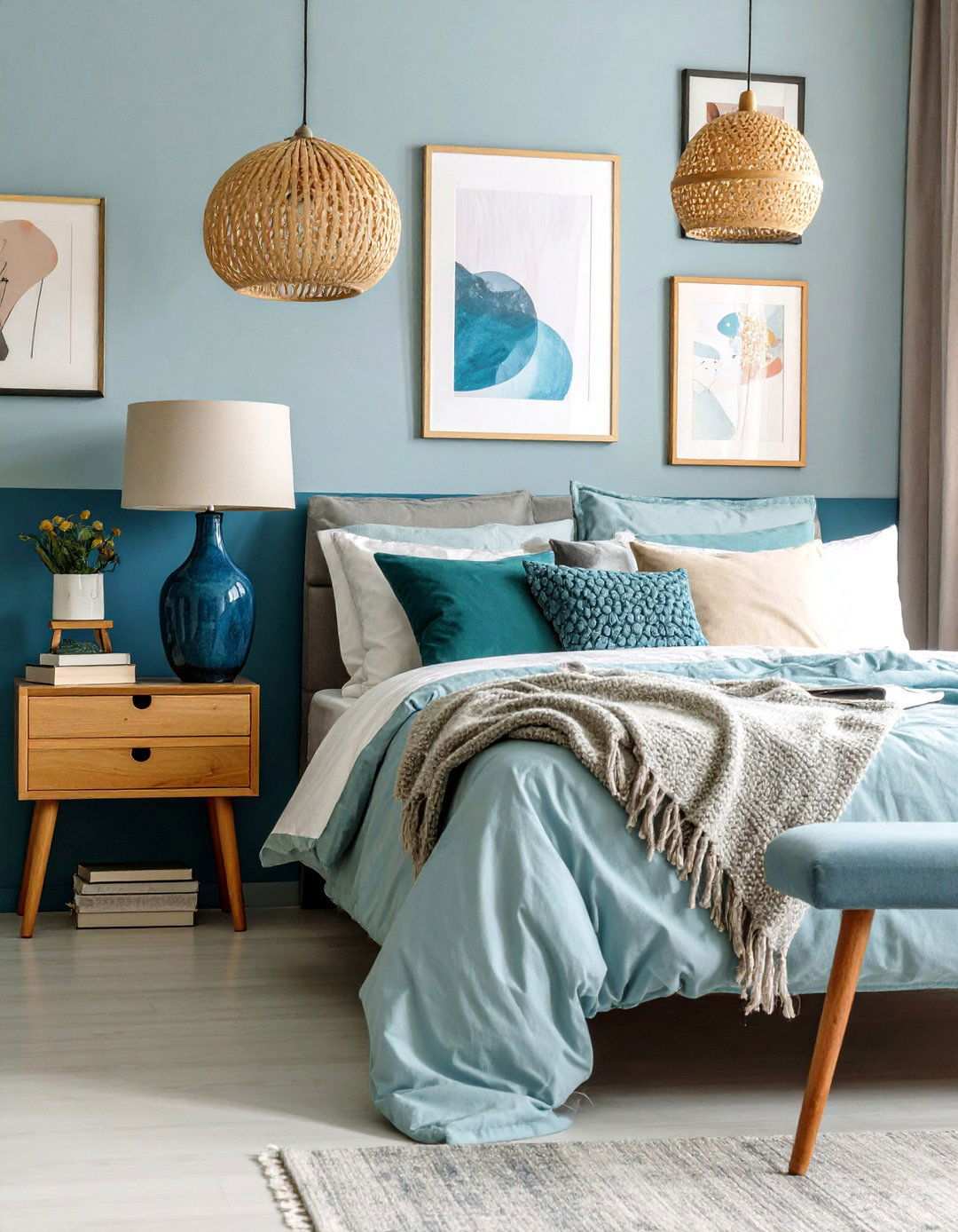 Artistic Gallery Corner - 24 Nightstand Decor Ideas