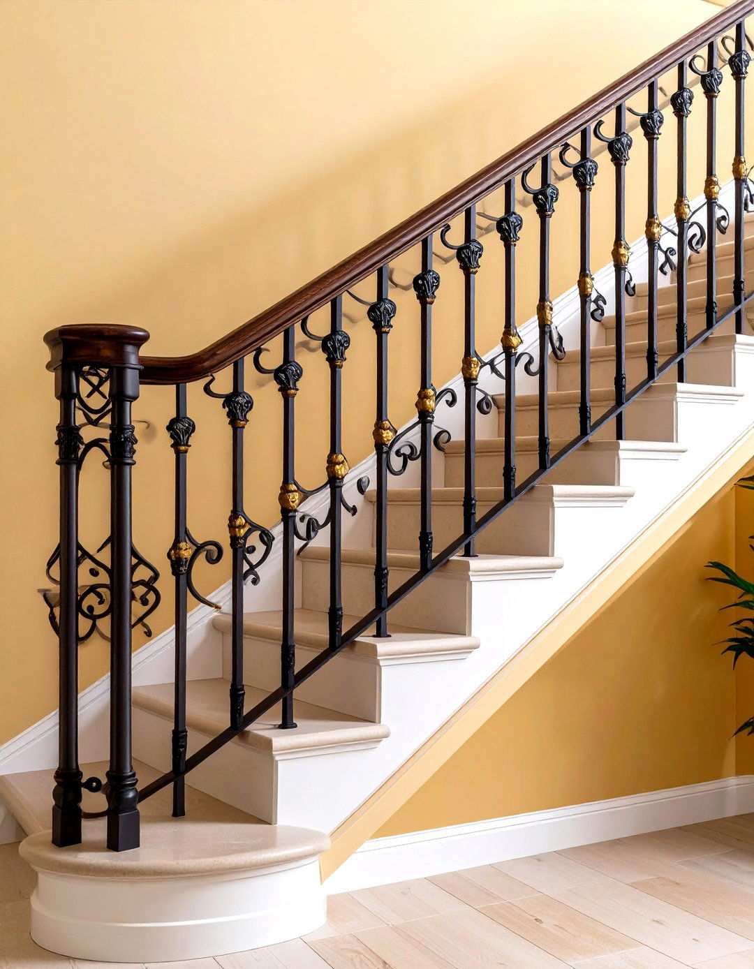 Artistic Metal Baluster Design - 24 Staircase Ideas
