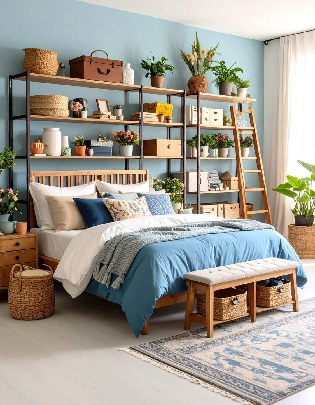 Artistic Storage Displays - 24 Small Guest Bedroom Ideas