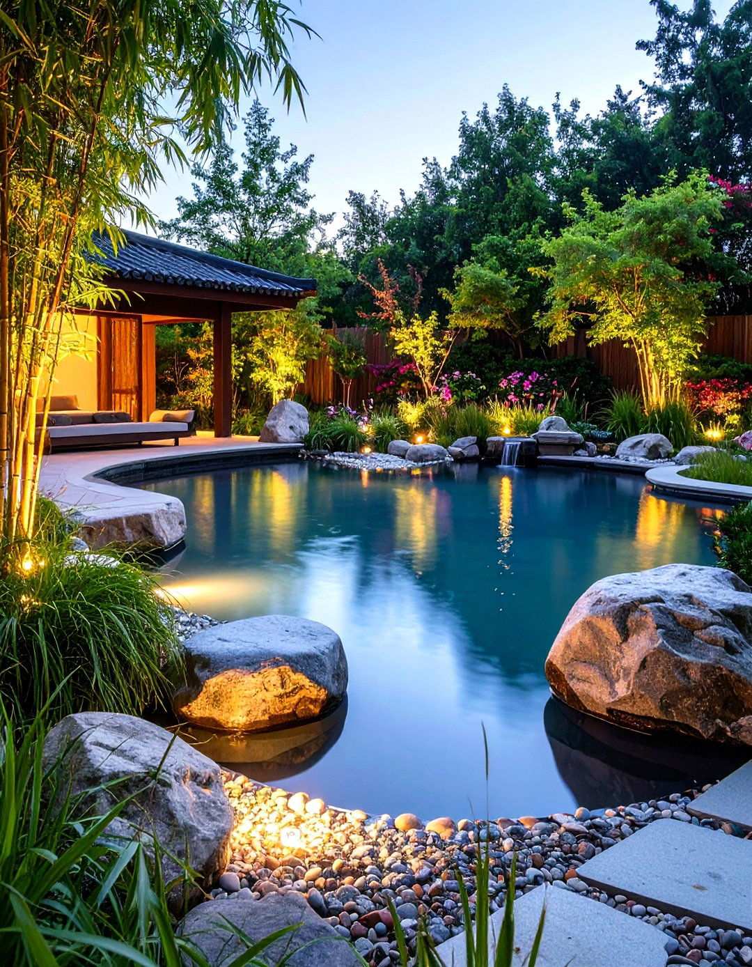 Asian Zen Lagoon Pool - 24 Lagoon Pool Ideas