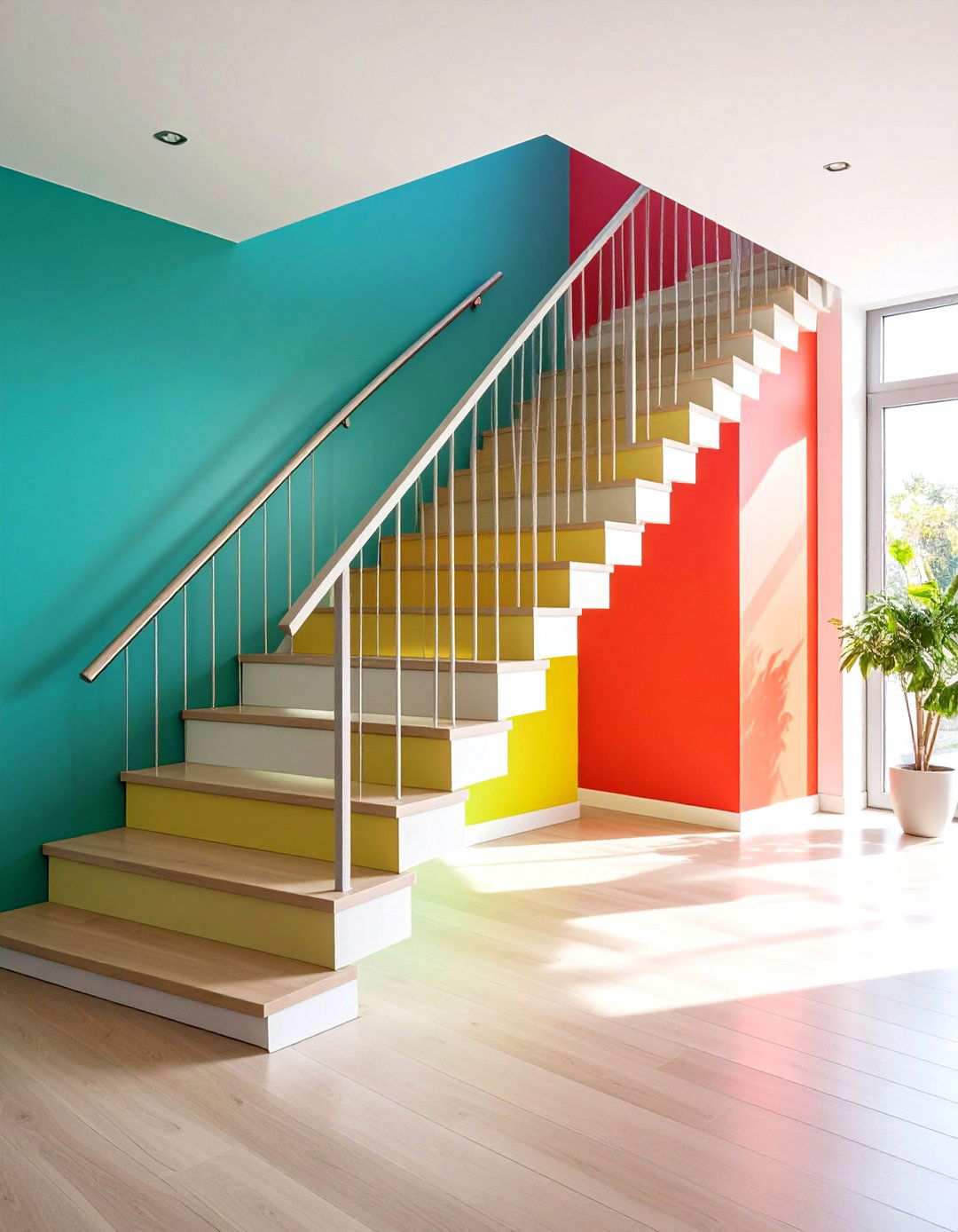 Asymmetric Open Design with Varied Tread Sizes - 24 Open Staircase Ideas