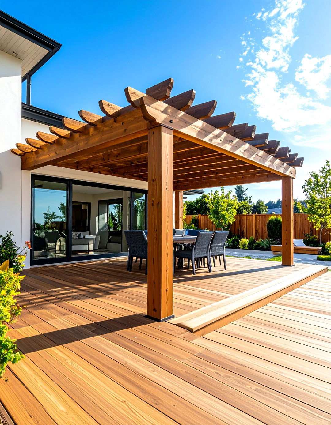 Attached Pergola Home Extension - 24 Patio With a Pergola Ideas