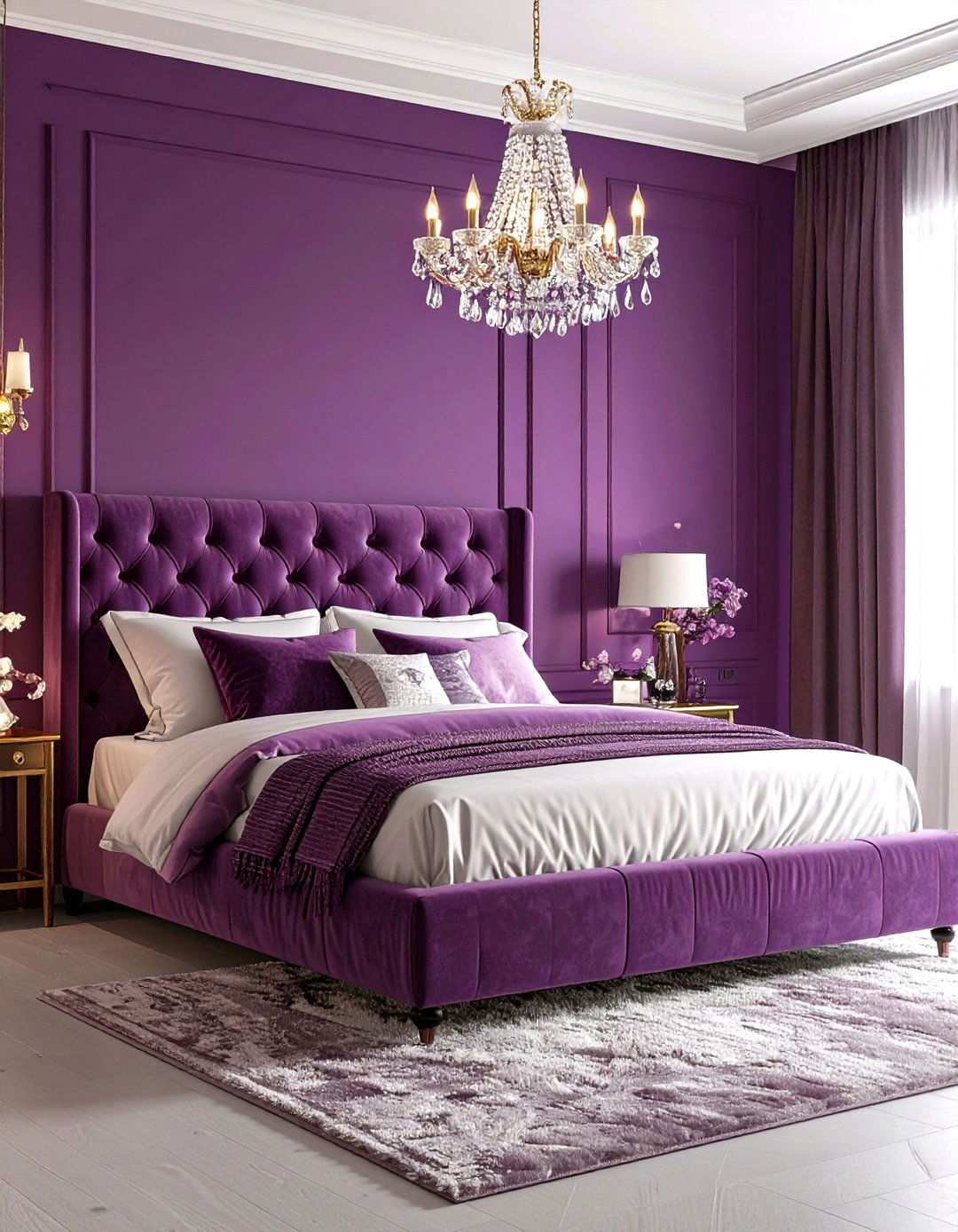 Aubergine Master Suite Design - 24 Purple Bedroom Ideas