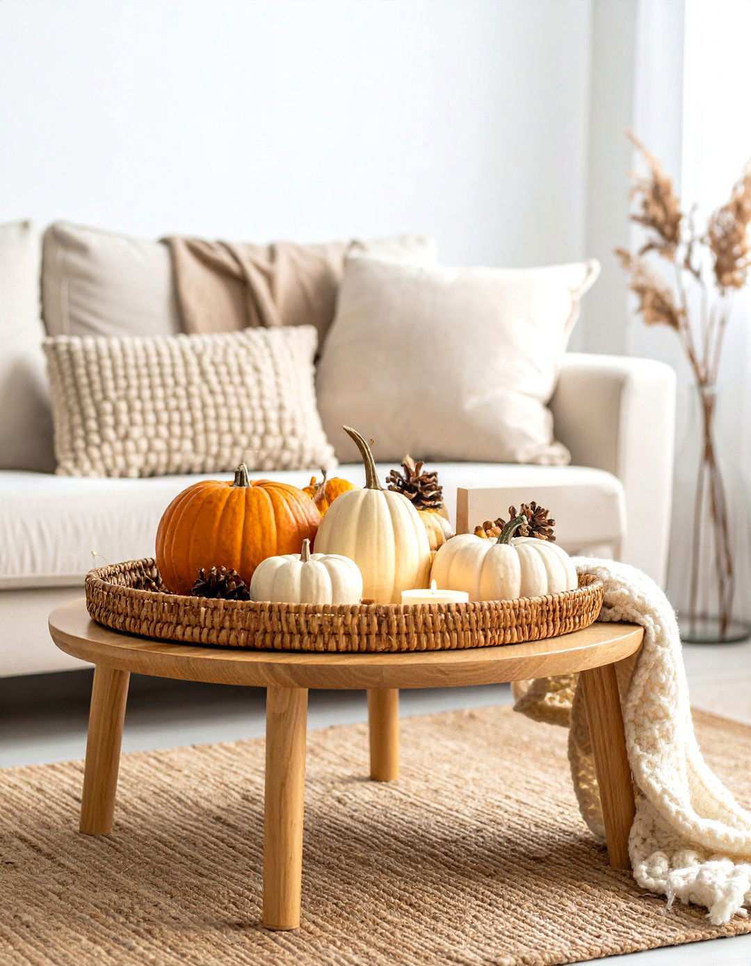 Autumn Harvest Coffee Table Display - 24 Tray Decor Ideas