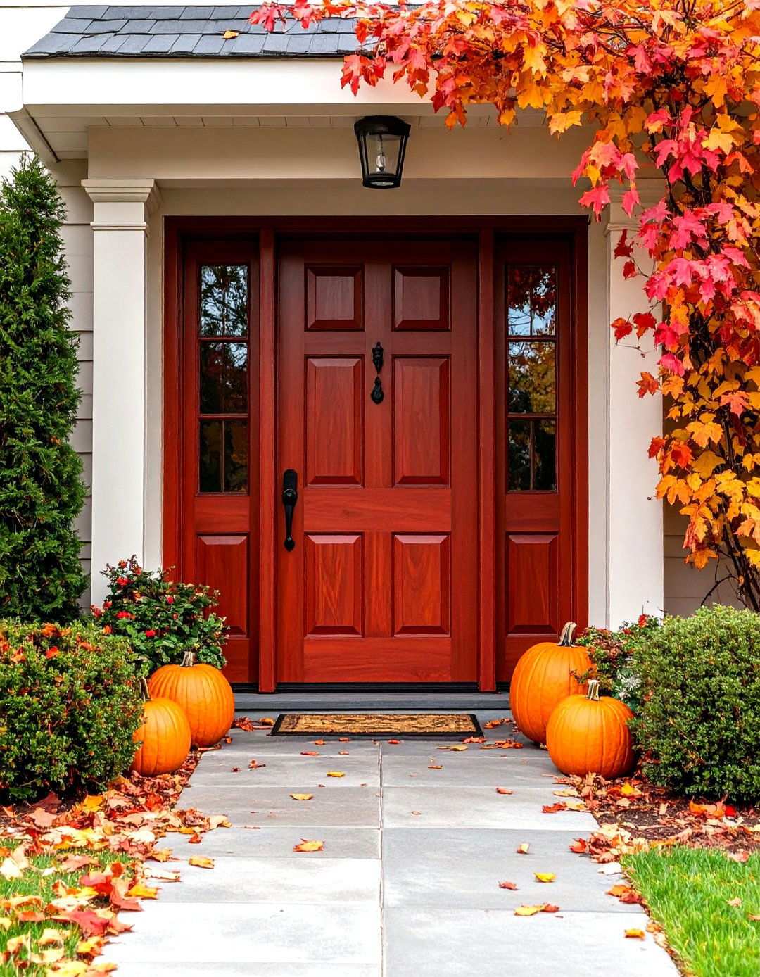 Autumn Harvest Stained Front Door - 24 Stained Front Door Ideas