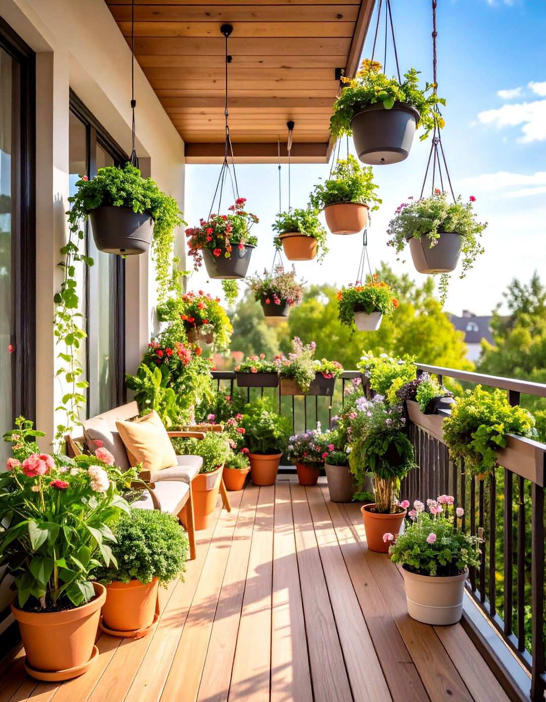 Balcony Hanging Garden - 24 Urban Garden Ideas