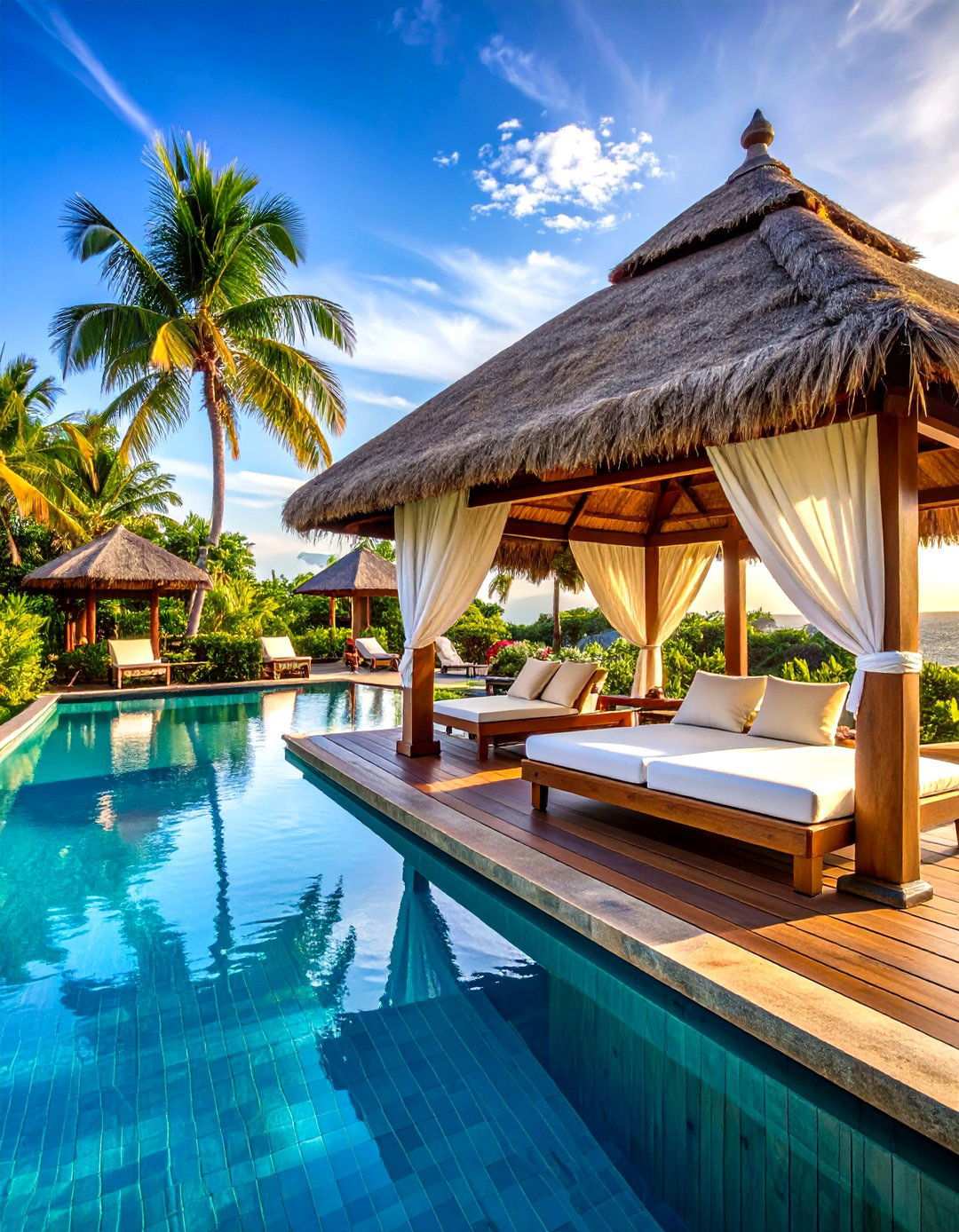 Bali Resort Inspired Pool Gazebo - 24 Pool Gazebo Ideas