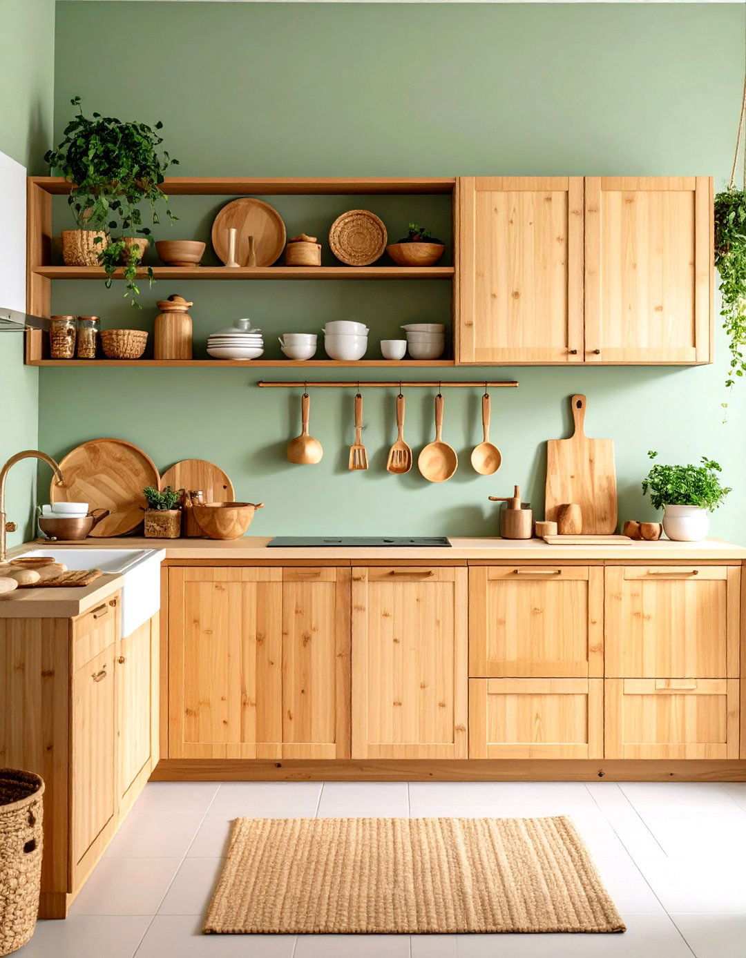 Bamboo Accent Elements and Sustainable Features - 24 Japanese Style Kitchen Ideas