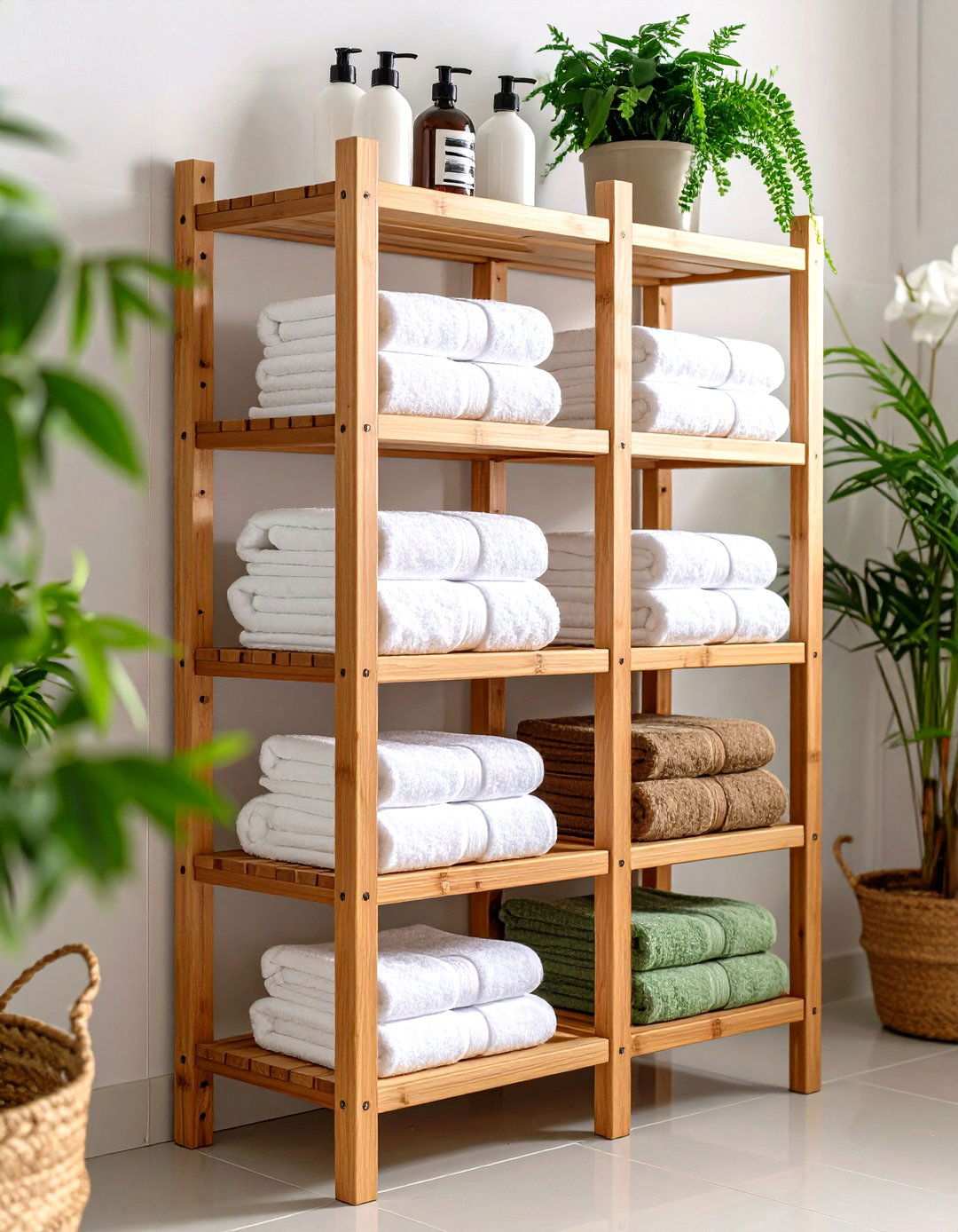 Bamboo Eco Friendly Solutions - 24 Towel Storage Ideas