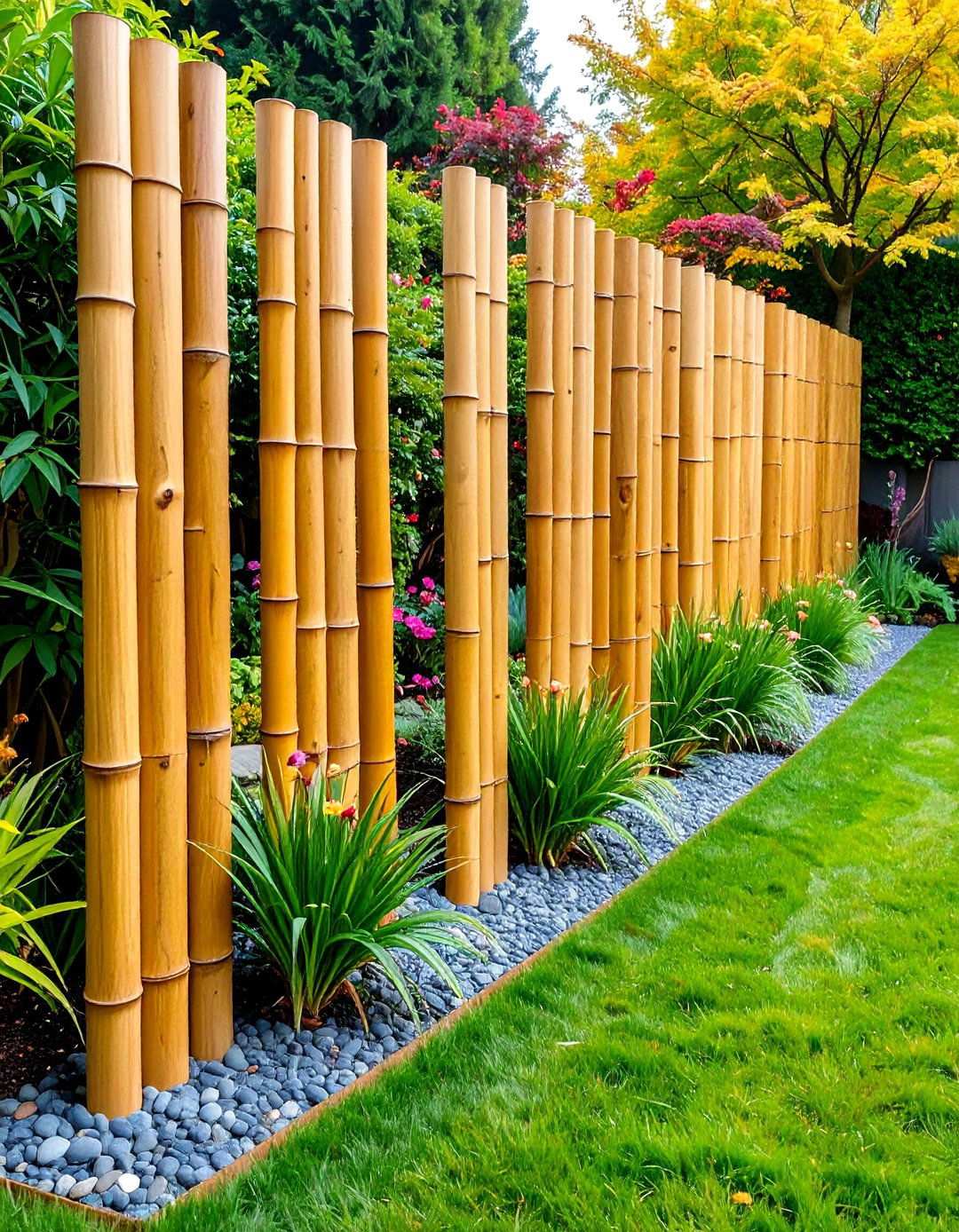 Bamboo Garden Edging Panels - 24 Modern Garden Edging Ideas