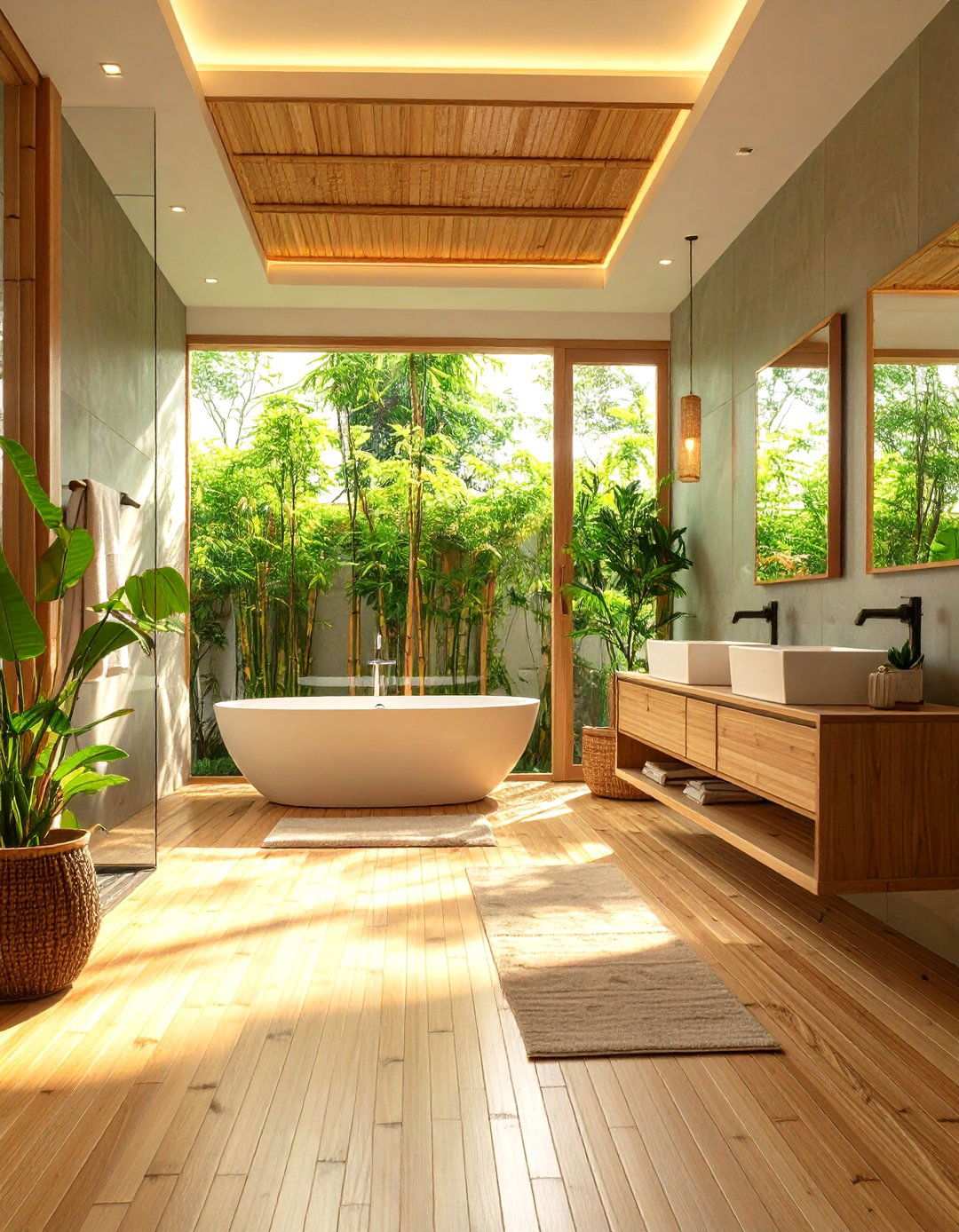 Bamboo Integration With Sustainable Luxury - 24 Spa Like Bathroom Ideas