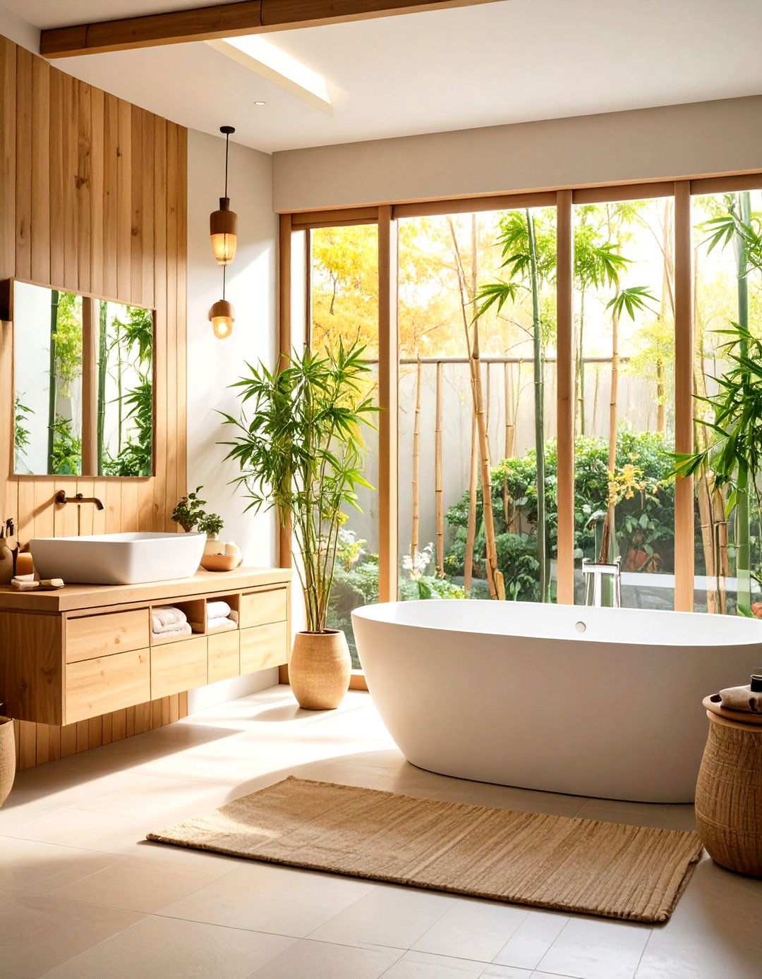 Bamboo Pattern Privacy Film - 24 Window Film Designs