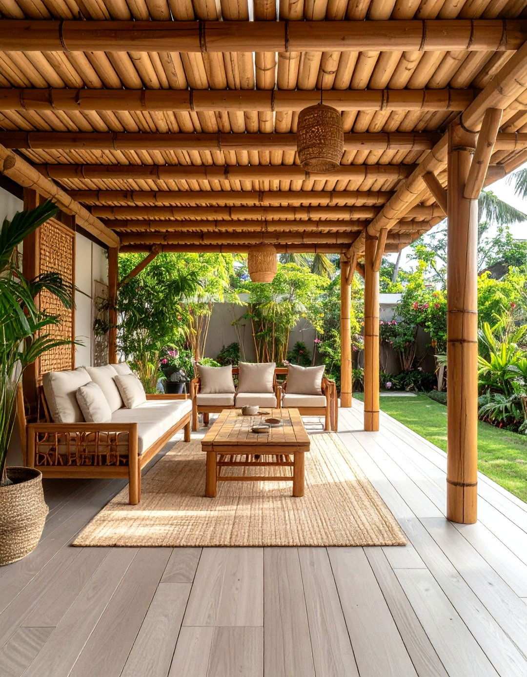 Bamboo Reed Screening - 24 Pergola Cover Ideas