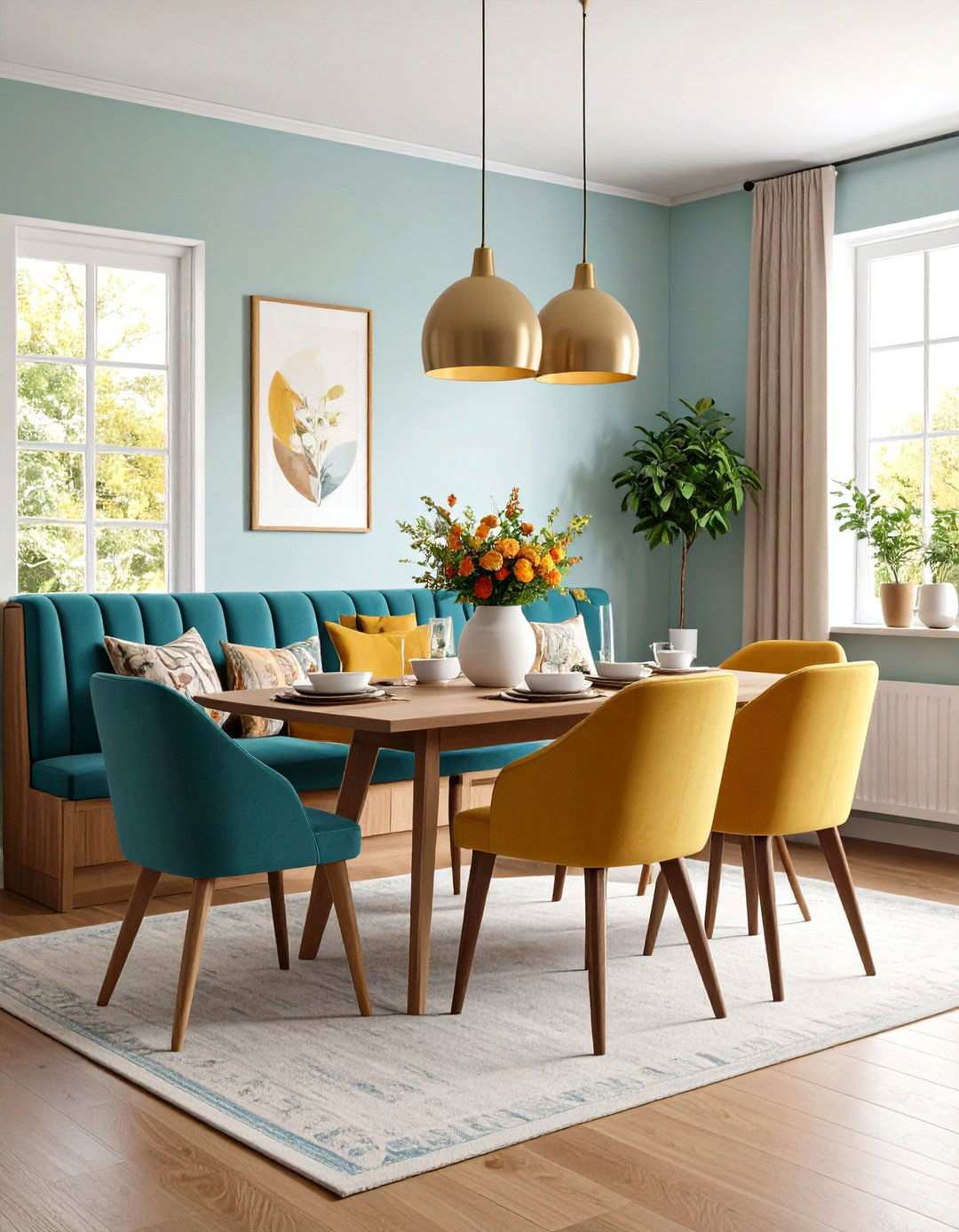 Banquette Seating Integration - 24 Mid-century Modern Dining Rooms