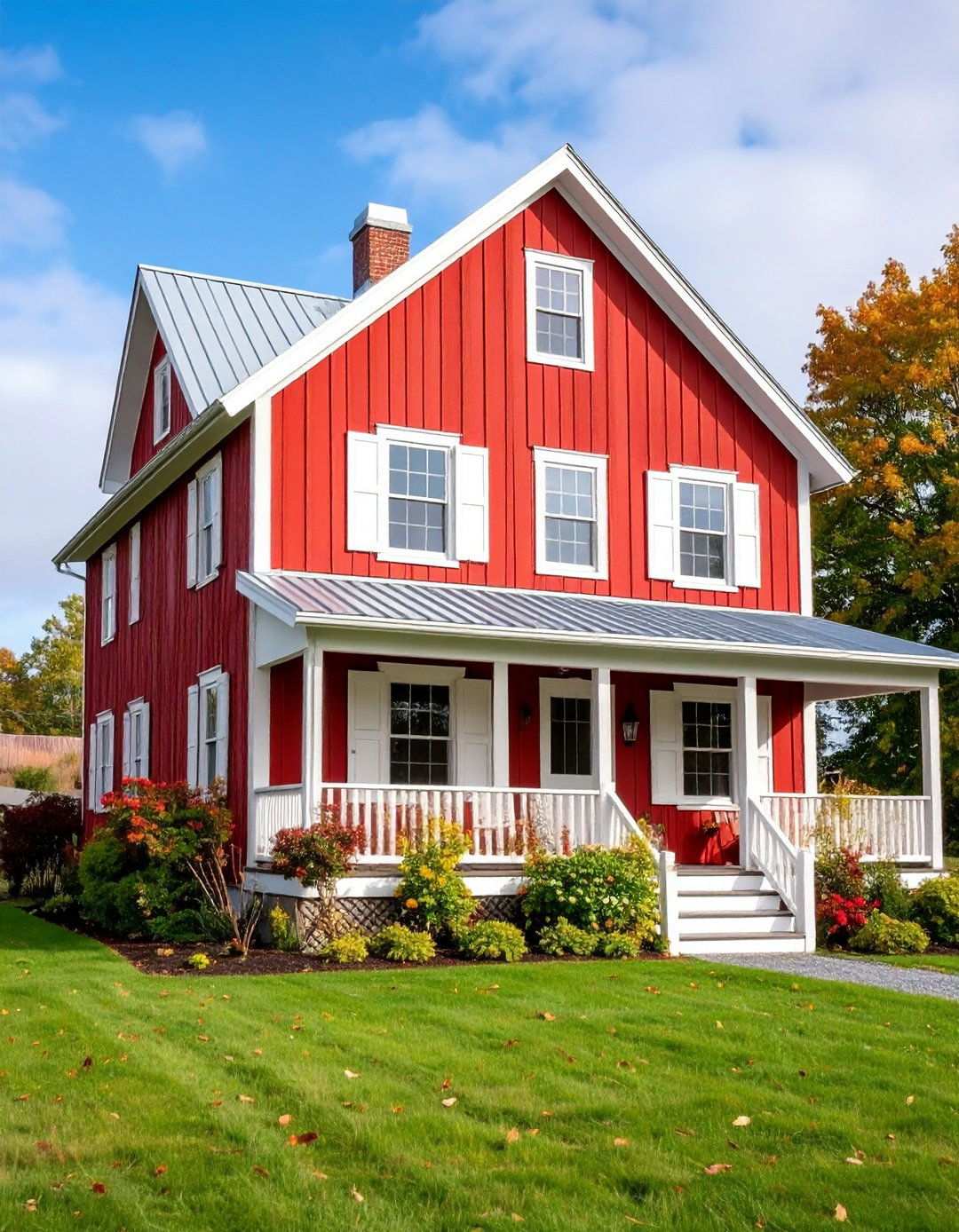 Barn Red Farmhouse Siding Style - 24 red home exterior ideas