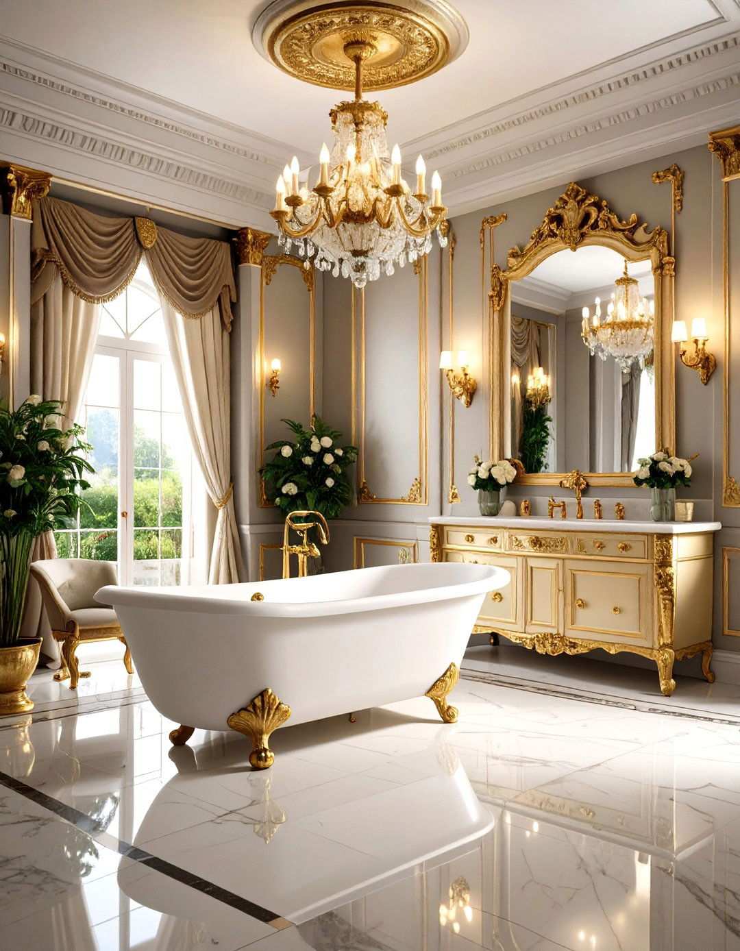 Baroque Bathroom Luxury Elements - 24 Maximalist Bathroom Design Ideas