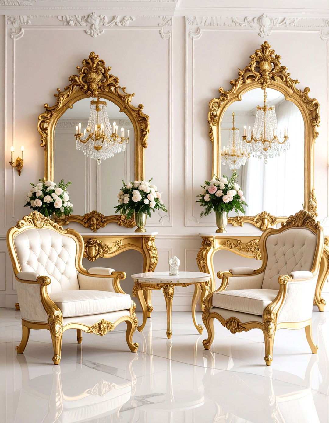 Baroque Gold Palace Living Room - 24 Royal Living Room Design Ideas