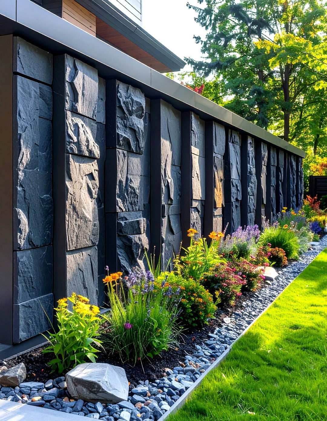 Basalt Column Retaining Wall - 24 Natural Rock Retaining Wall Ideas