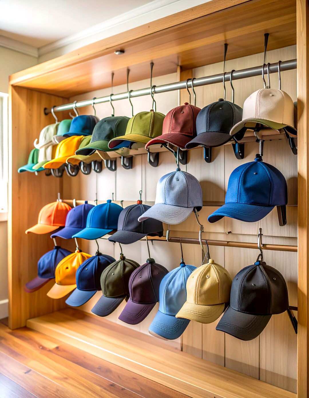 Baseball Cap Clip Hangers - 24 Hat Storage Ideas
