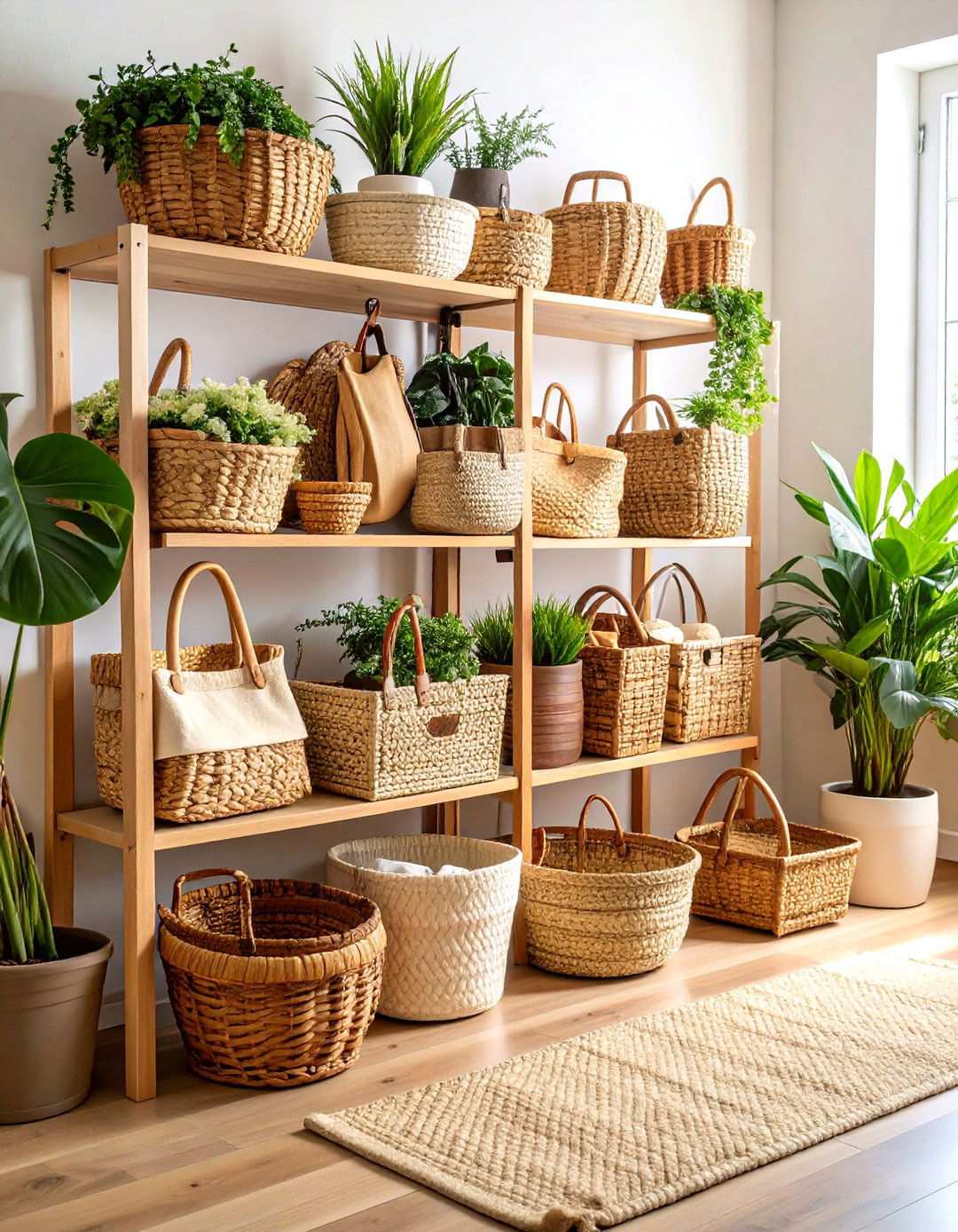 Basket Storage Display Solutions - 24 Small Mudroom Ideas