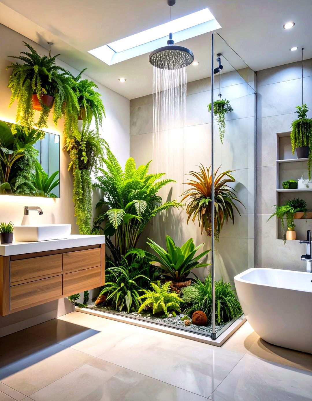 Bathroom Humidity Loving Plant Displays - 24 Ways Decorating With Plants