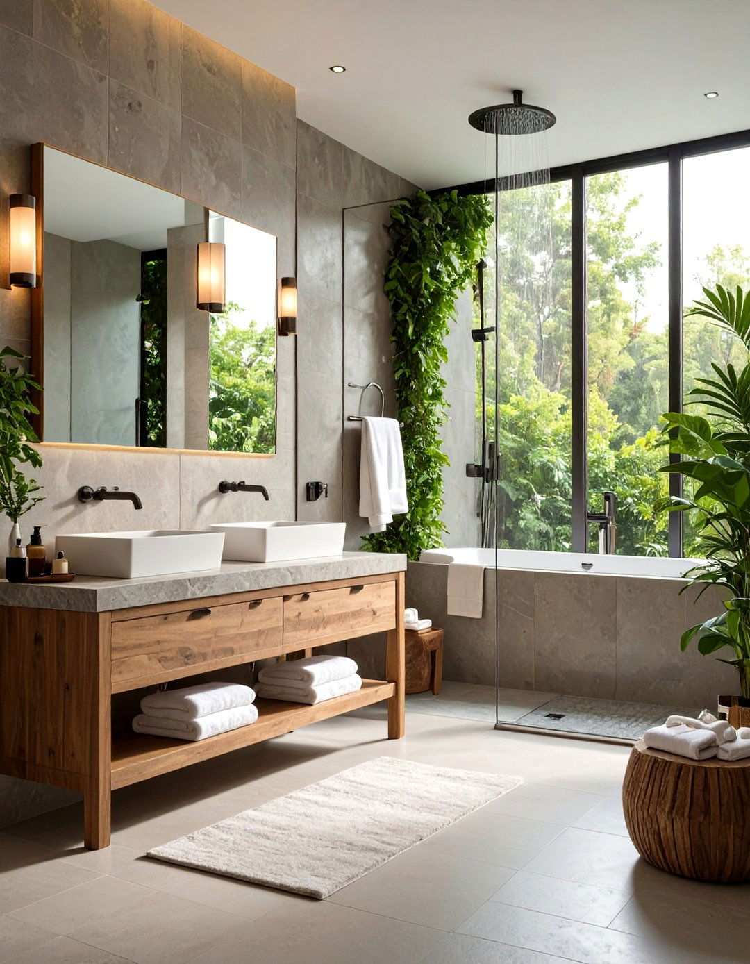 Bathroom Masculine Spa Design - 24 Small Apartment Ideas for Guys