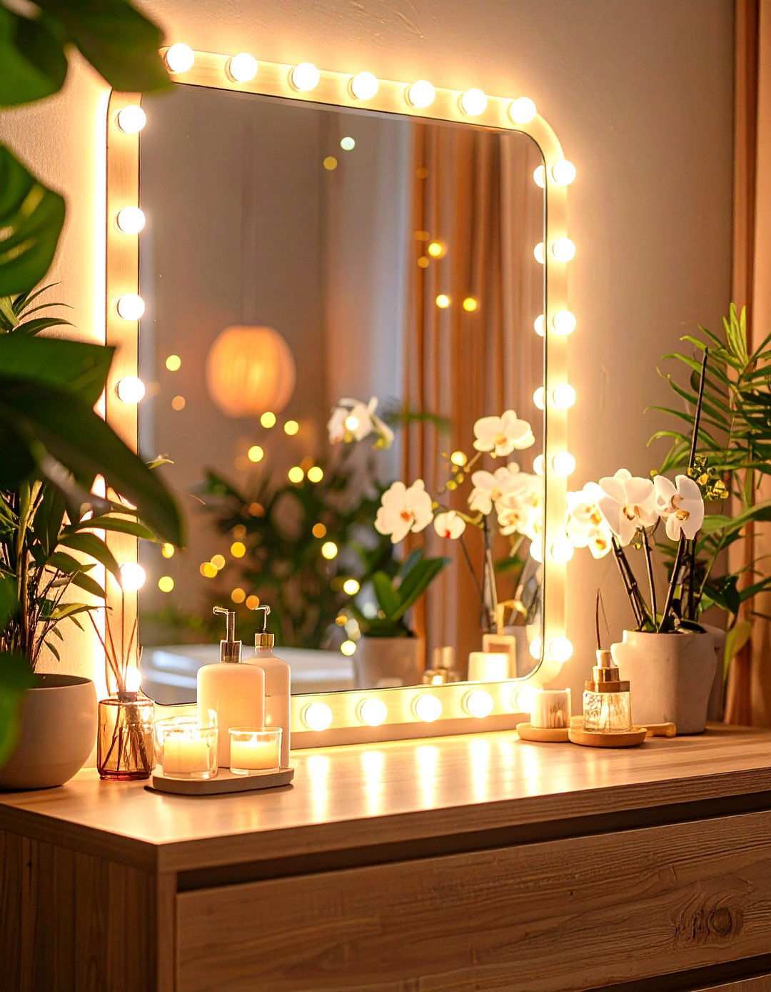 Bathroom Mirror with Perimeter LED Strip Framing - 24 Small Bathroom Lighting Ideas