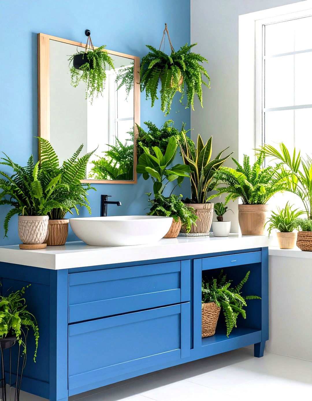 Bathroom Vanity Plant Displays - 24 Ways Decorating With Plants