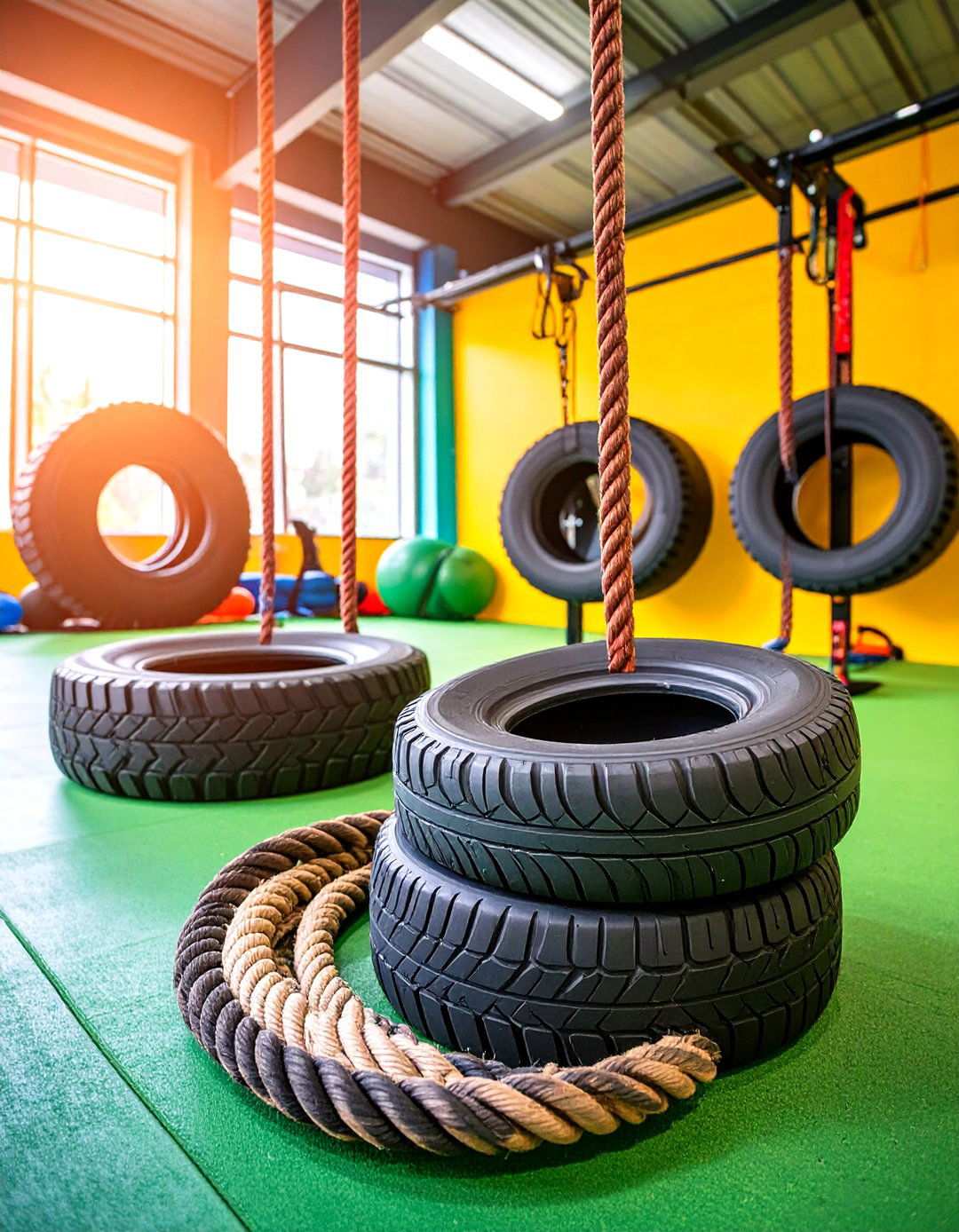 Battle Rope and Functional Training Zone - 24 Outdoor Gym Ideas