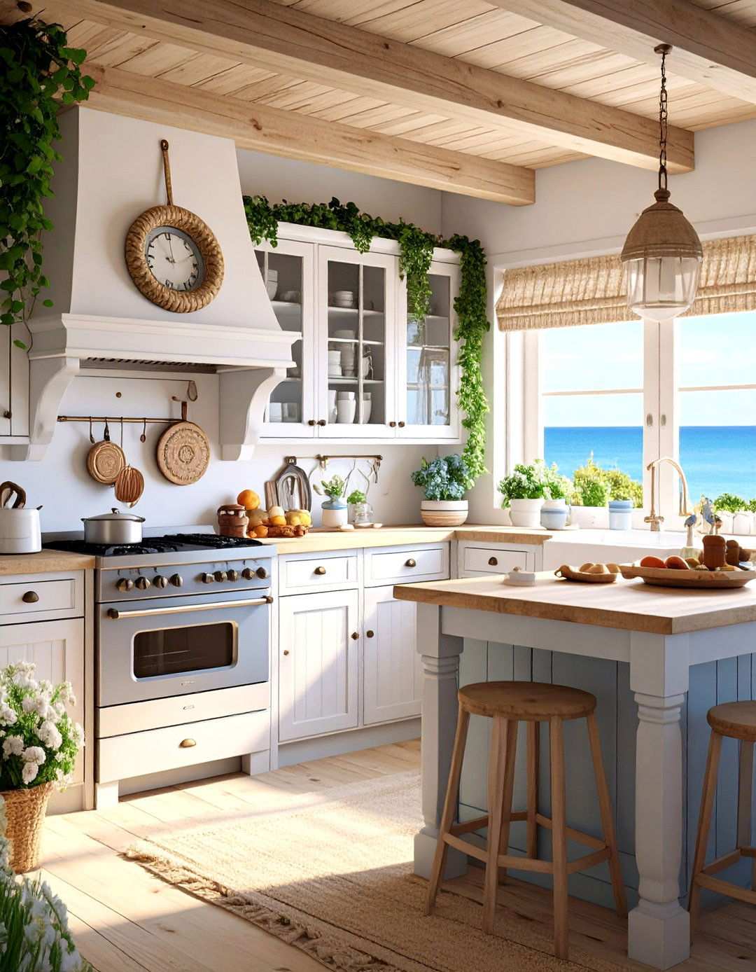 Beach Themed Coastal Mud Kitchen with Nautical Elements - 24 Mud Kitchen Ideas