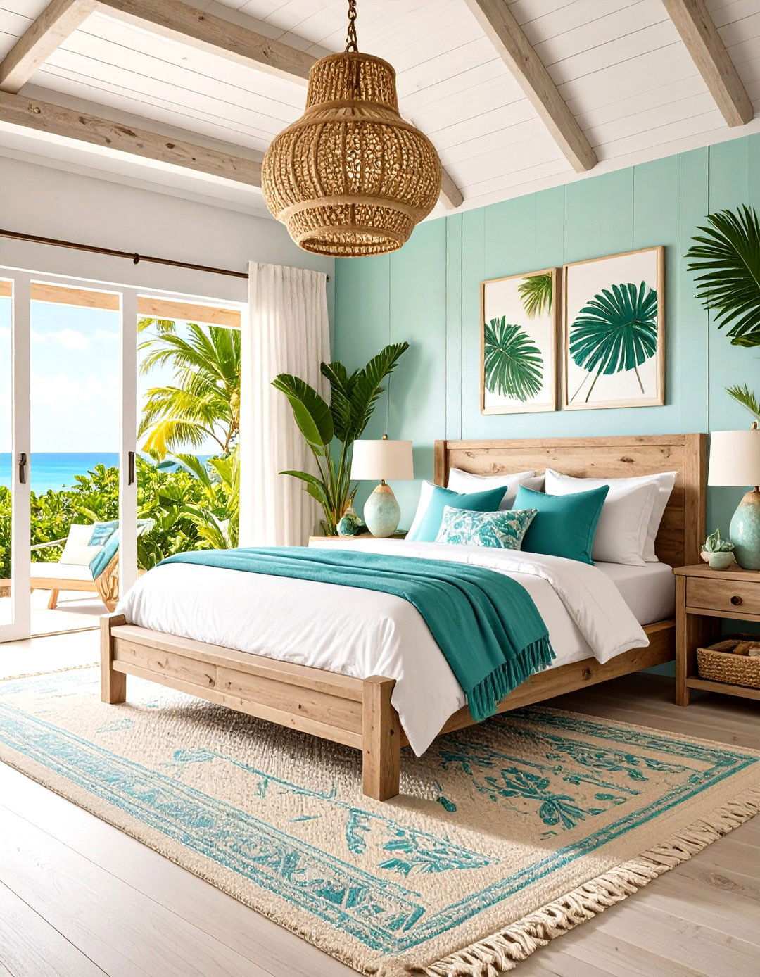 Beachhouse Shiplap Tropical Bedroom - 24 Tropical Bedroom Ideas