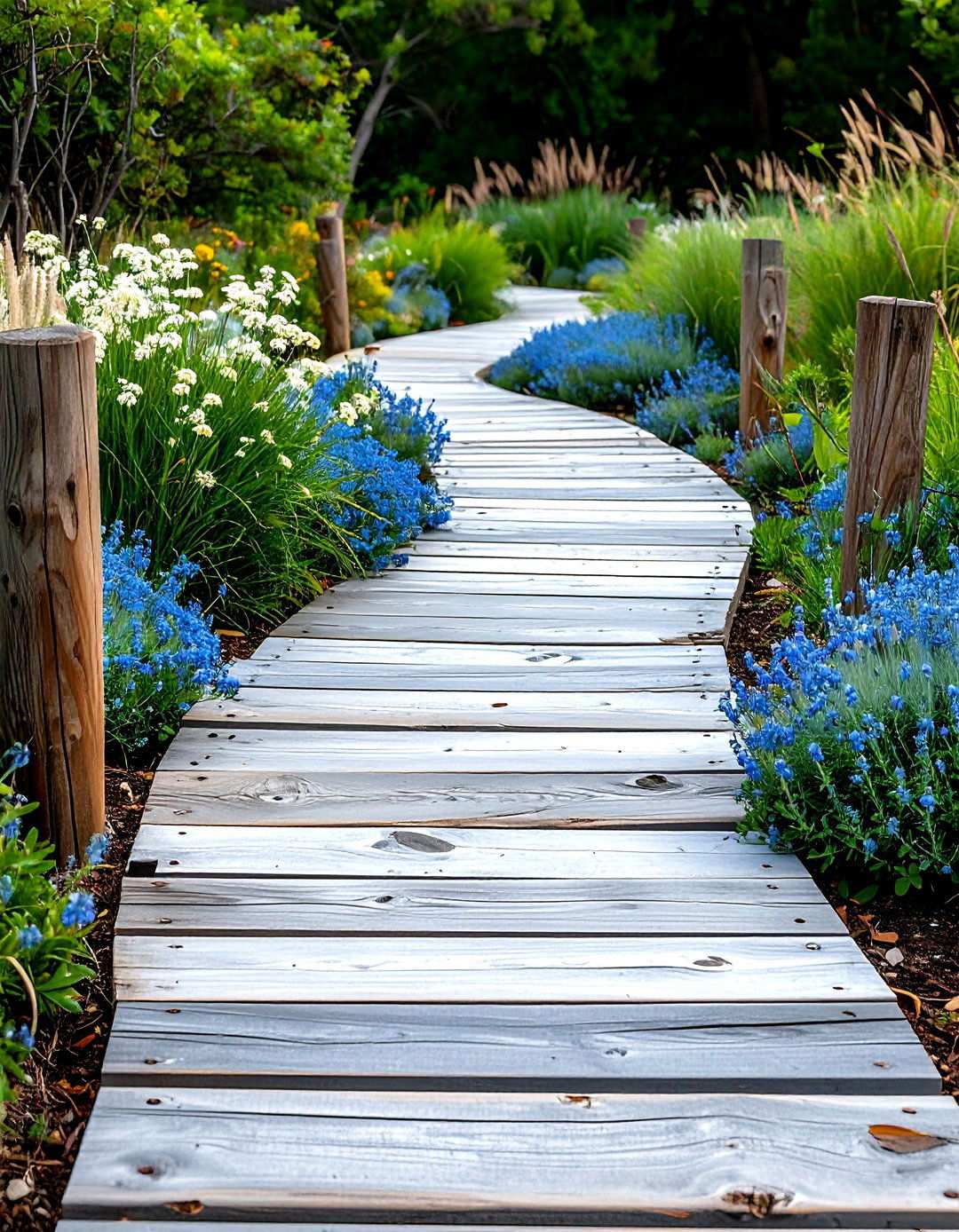 Beachside Driftwood Walkway - 24 Wooden Walkway Ideas