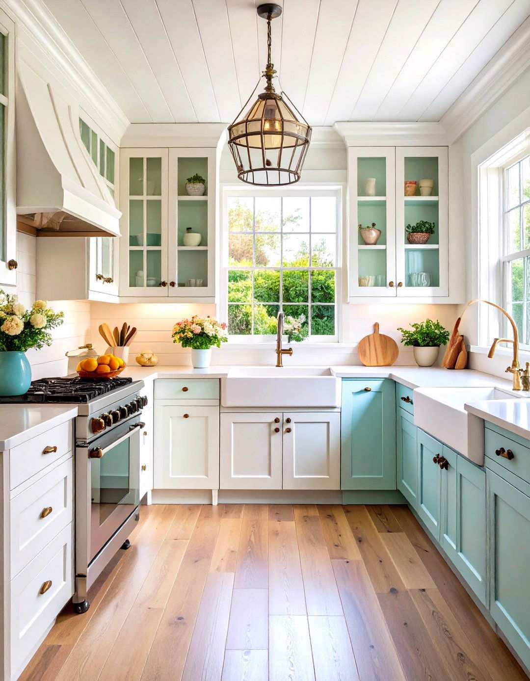 Beadboard Cabinet Door Kitchen - 24 White Farmhouse Kitchen Ideas