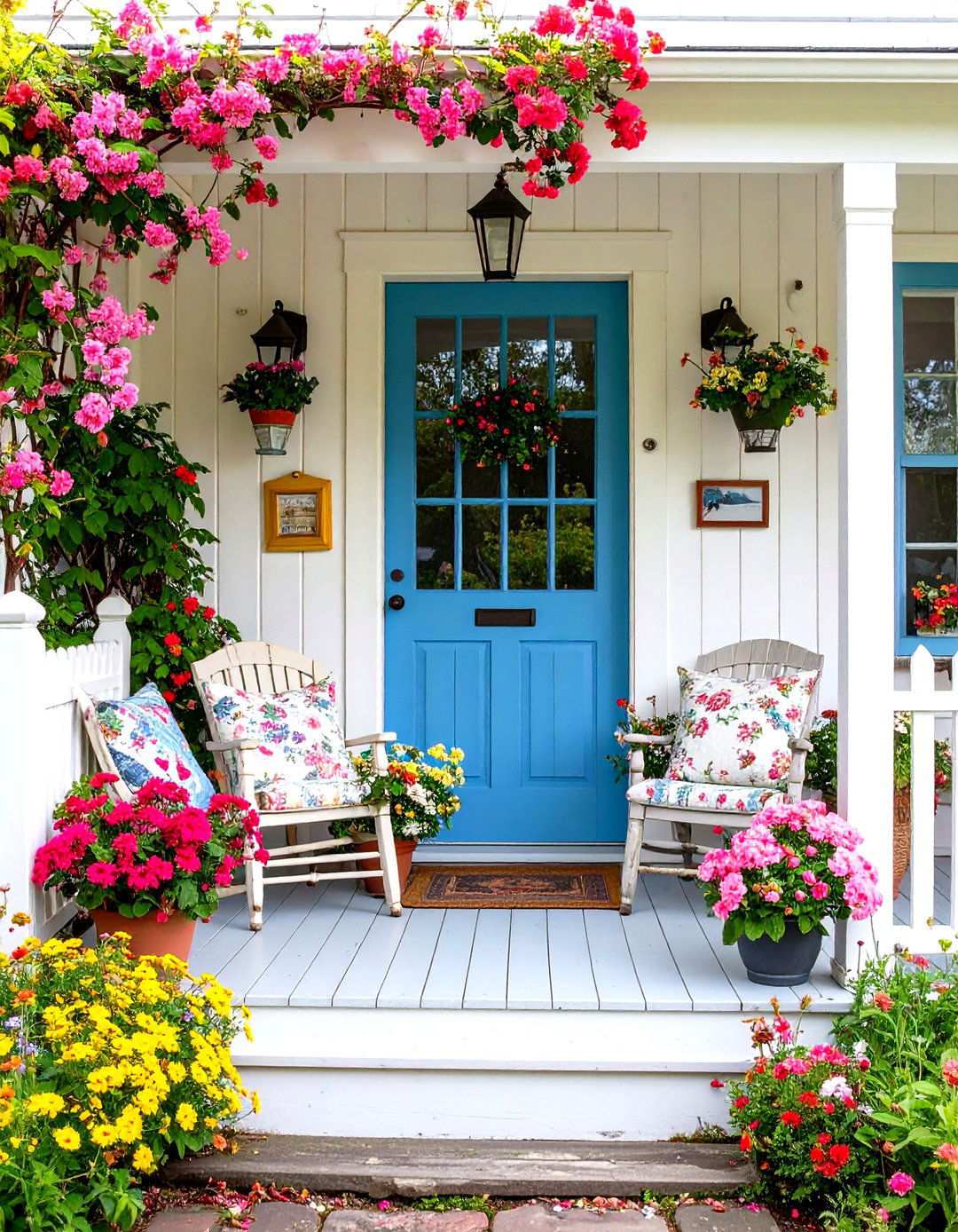 Beadboard Style Shiplap Cottage Entry - 24 Shiplap Wall Entryway Ideas