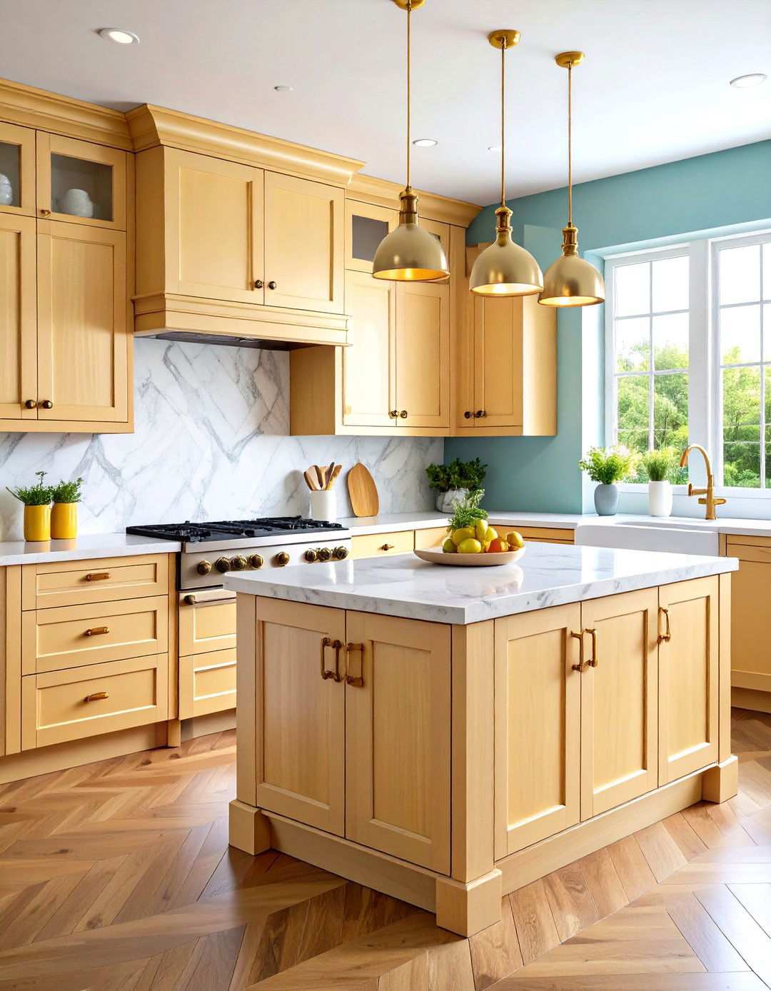 Beaded Inset Cabinet Kitchen - 24 Kitchens With Light Wood Cabinets