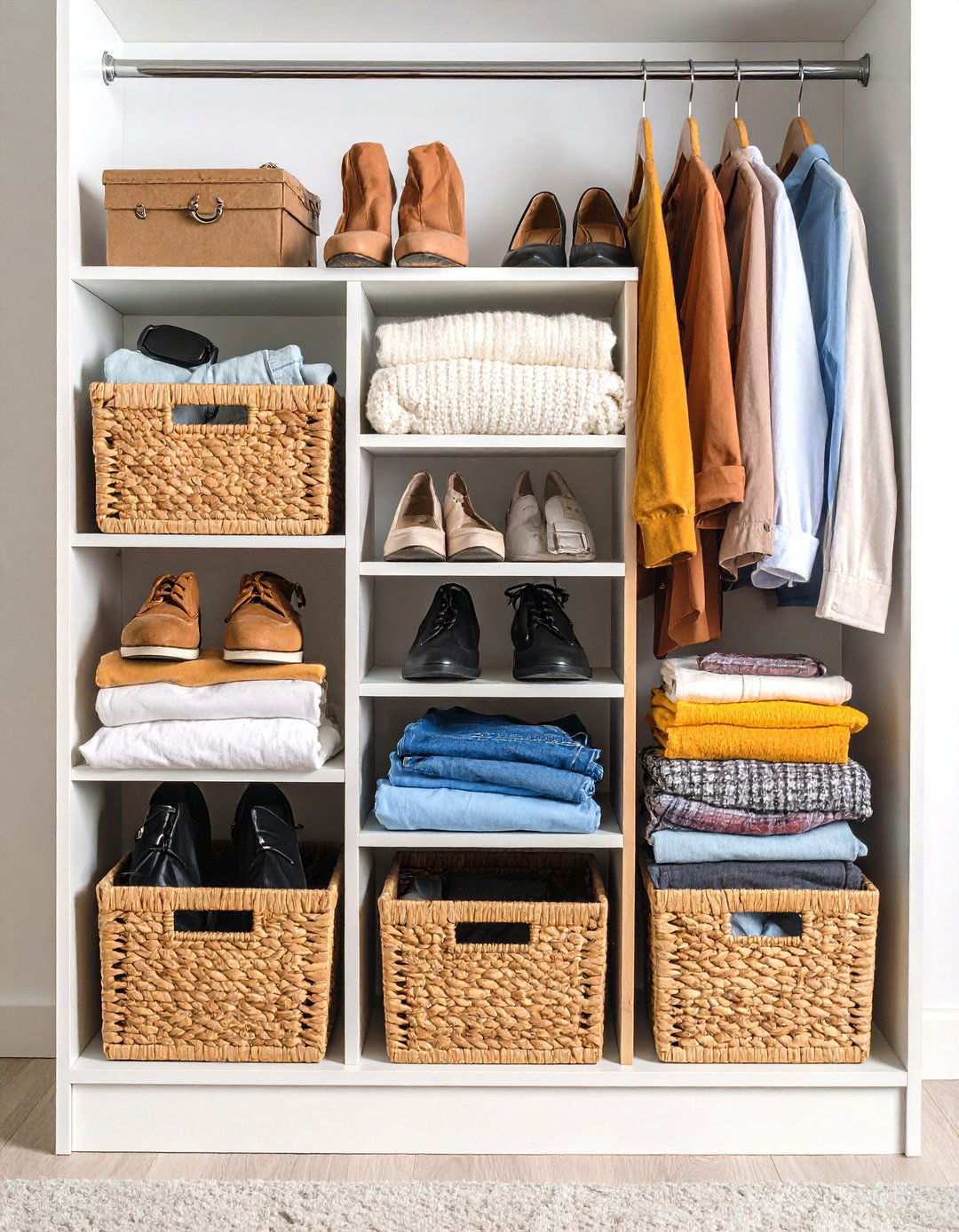 Bedroom Closet Wall Storage System - 24 Milk Crate Storage Ideas