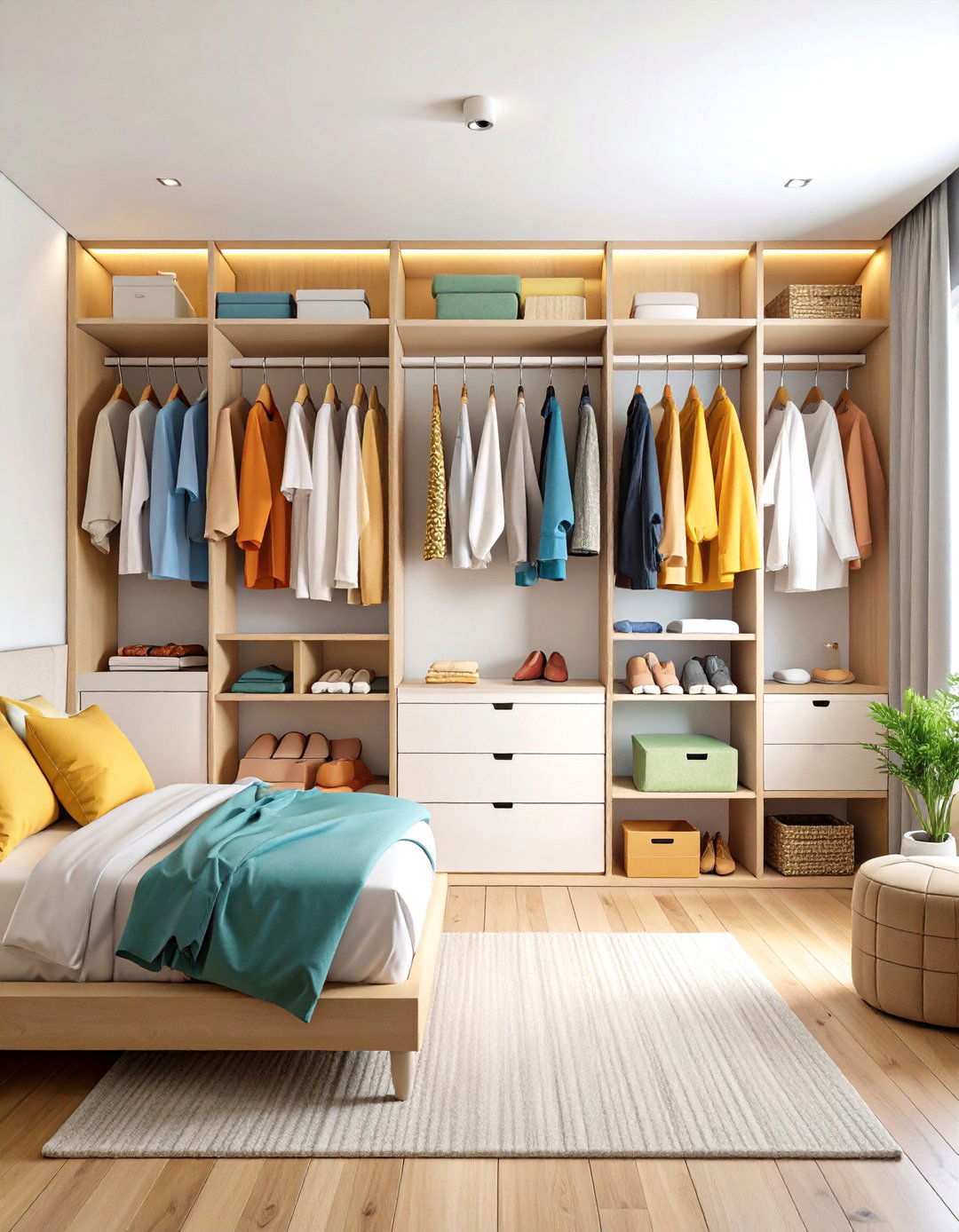 Bedroom Closet Wall Systems - 24 Tiny House Storage Ideas