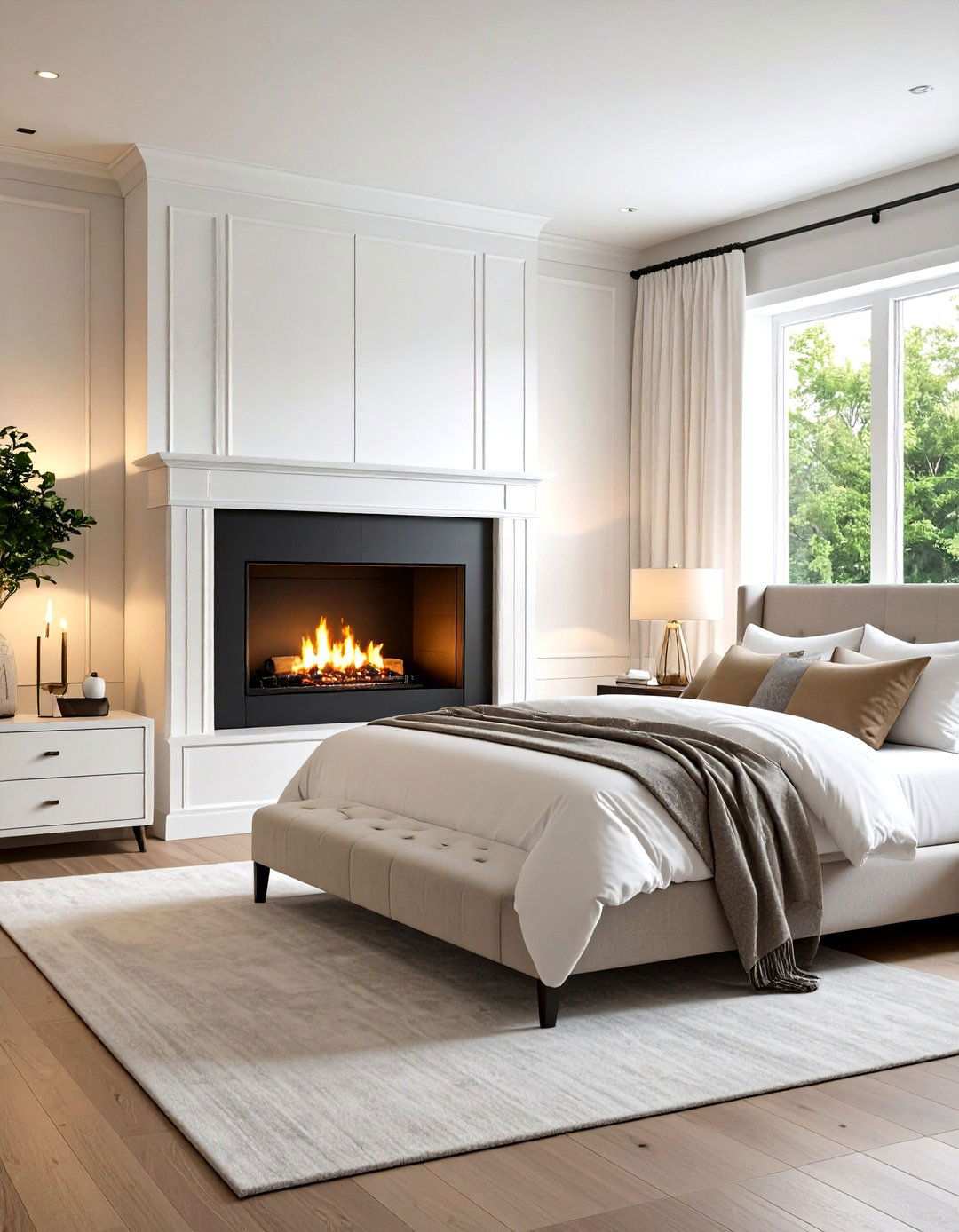 Bedroom Linear Fireplace Placement - 24 linear fireplace ideas