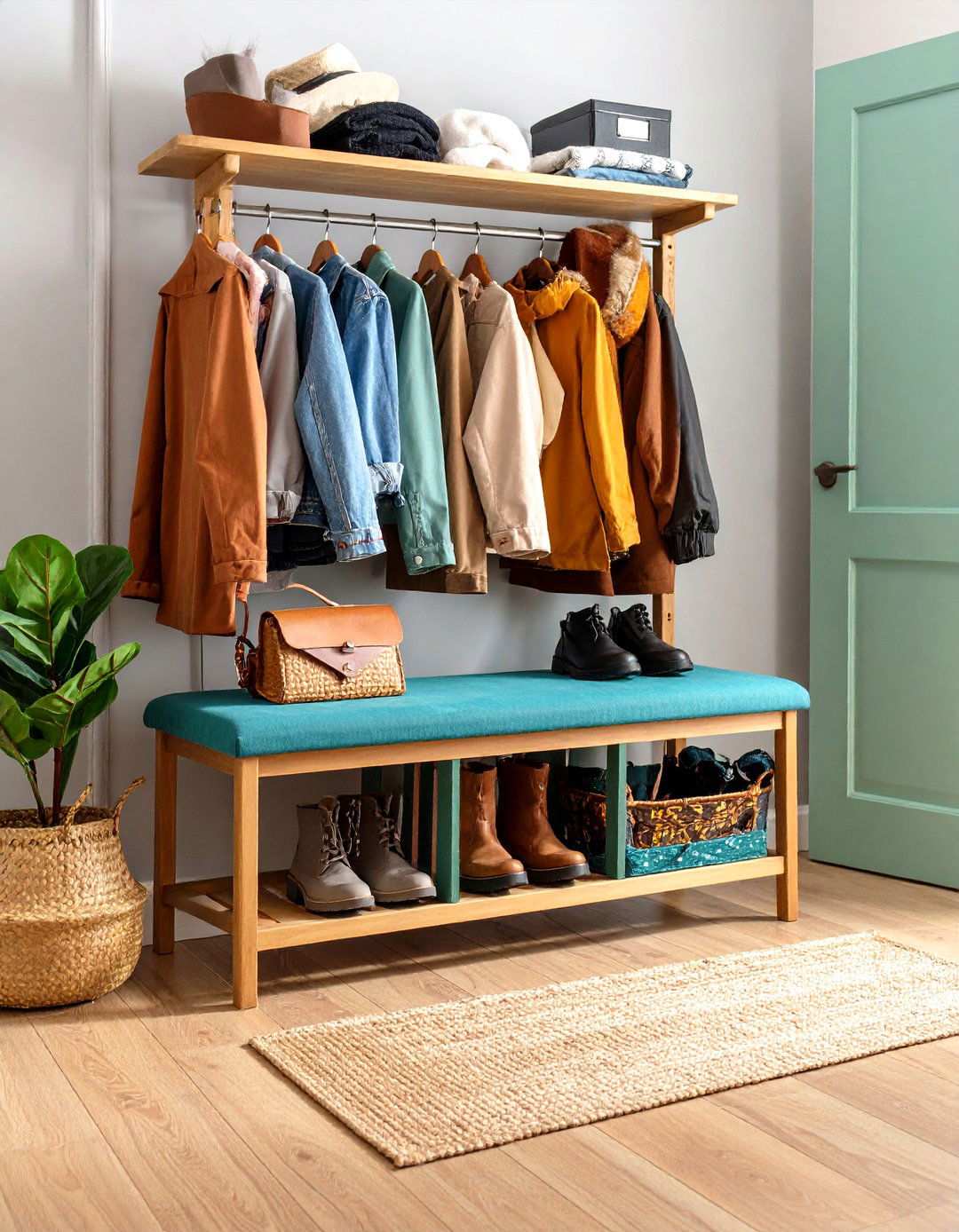 Bench Shoe Storage Combinations - 24 Scandinavian Entryway Ideas