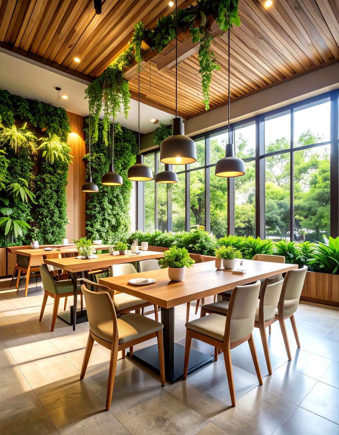 Biophilic Garden Dining - 24 Restaurant Interior Design Ideas
