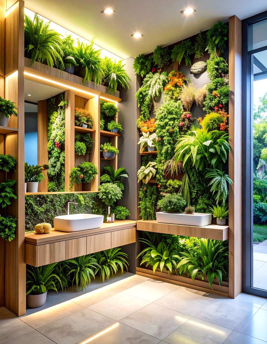 Biophilic Living Wall Spa - 24 Spa Decor Ideas