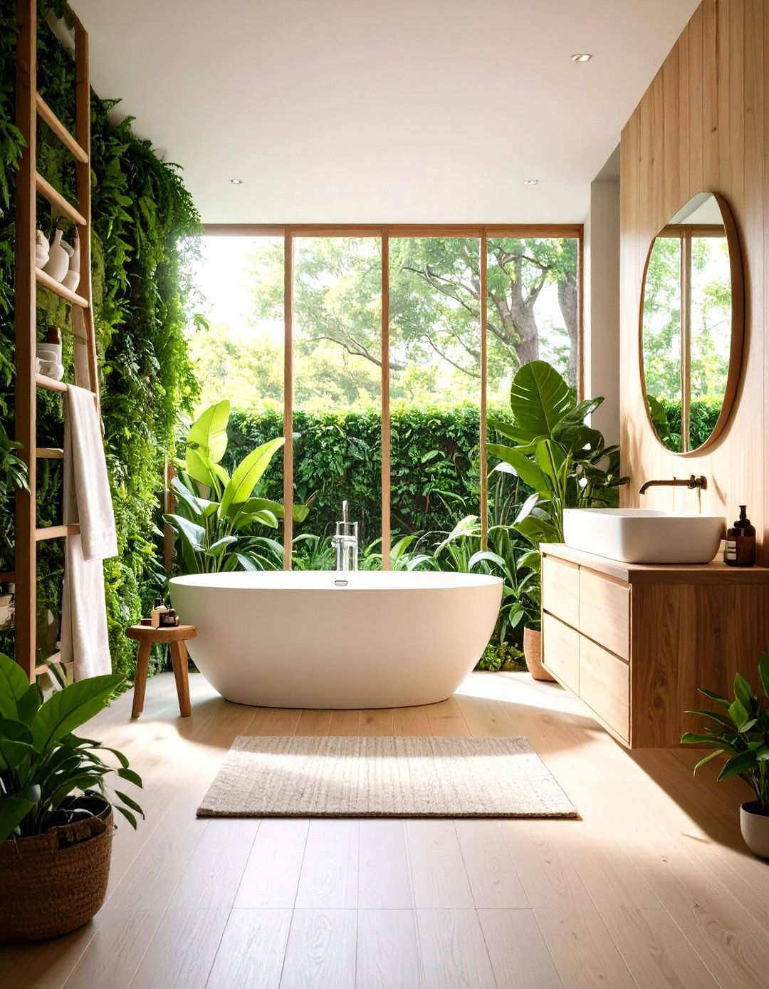 Biophilic Nature Connection - 24 Large Bathroom Ideas
