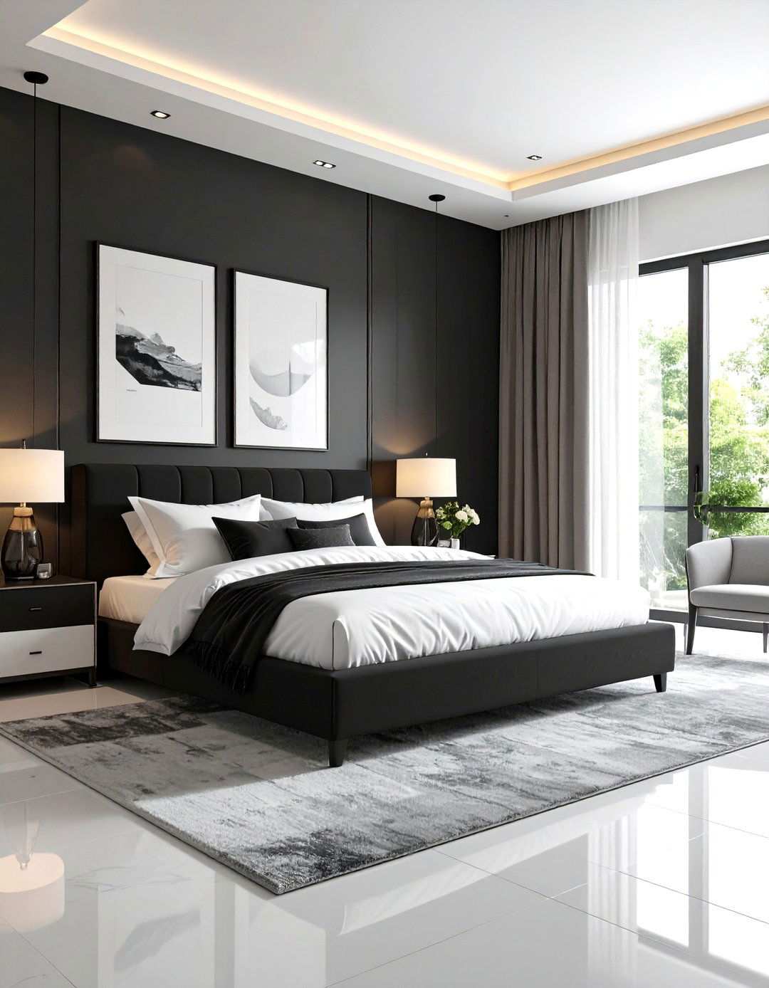 Black and White Minimalist Bedroom - 24 Minimalist Bedroom Ideas
