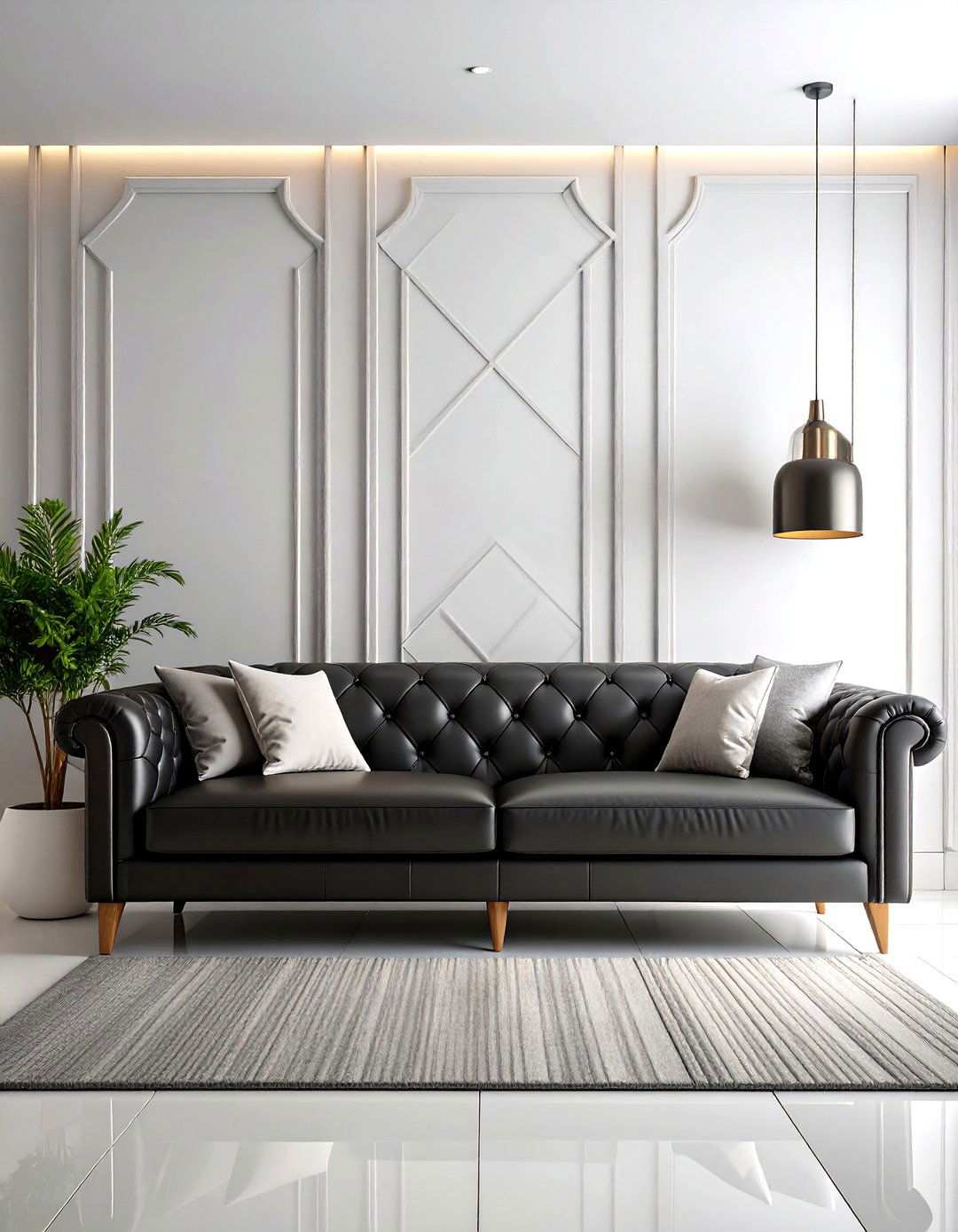Black and White Timeless Elegance - 24 Two Colour Combination for Living Room