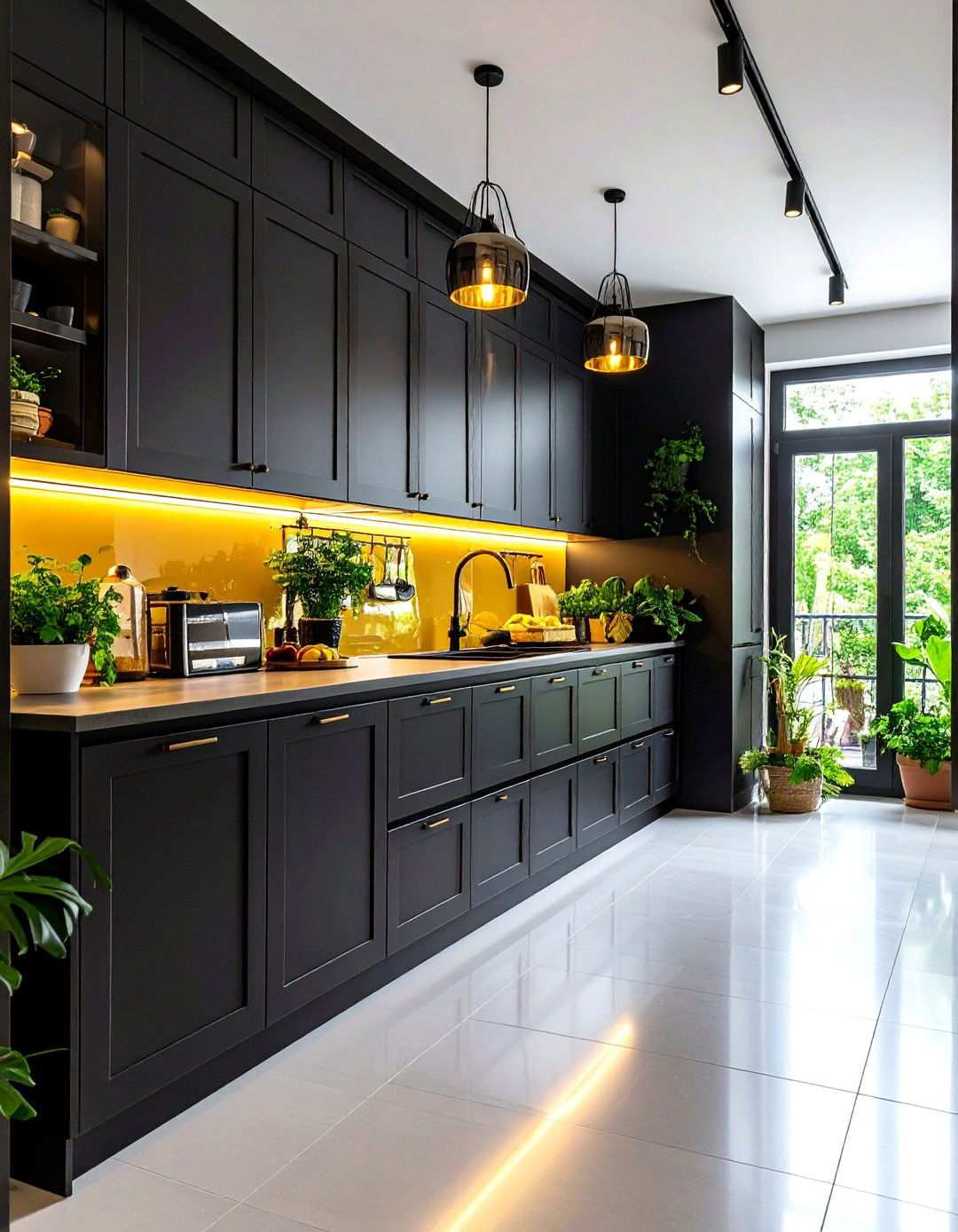 Black Cabinet Galley Kitchen Efficiency - 24 kitchens with beautiful black cabinets