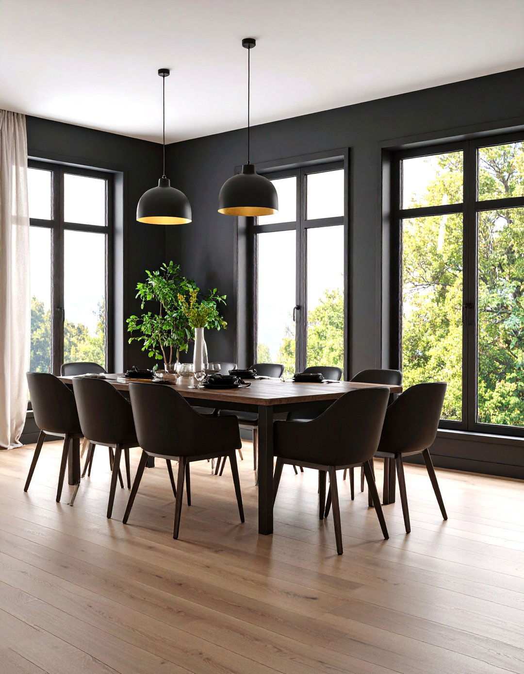 Black Window Trim - 24 Modern Window Trim Ideas