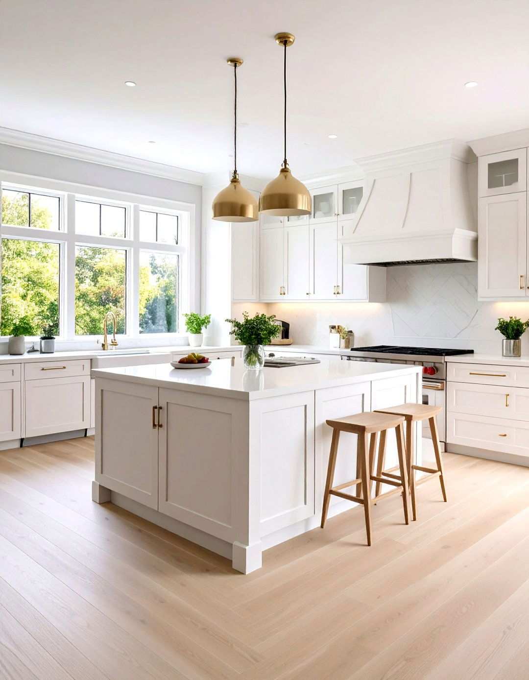 Bleached Maple Kitchen Hardwood - 24 Light Wood Floor Kitchen Ideas