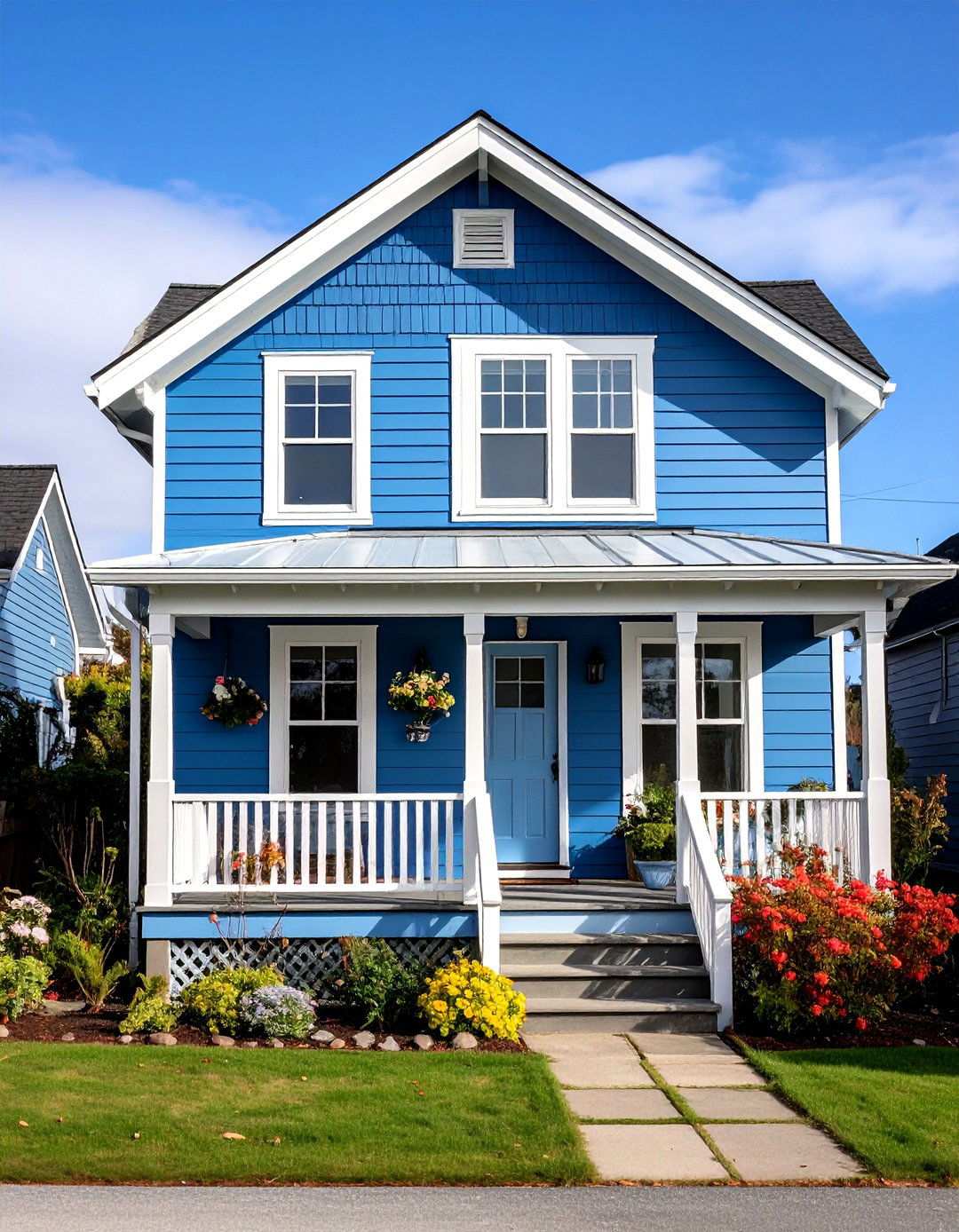 Blue Grey Variation Design - 24 Light Grey House With White Trim Design Ideas