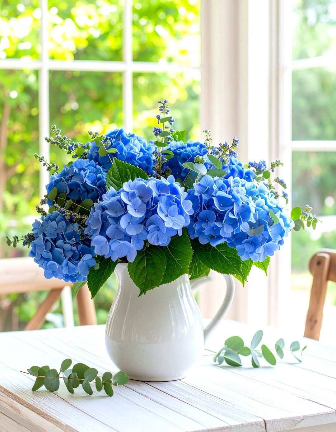 Blue Hydrangea Summer Garden Centerpieces - 24 Hydrangea Centerpiece Ideas